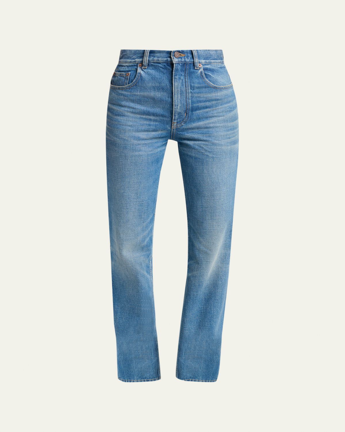 Chloe High-Rise Slim-Leg Denim Trousers