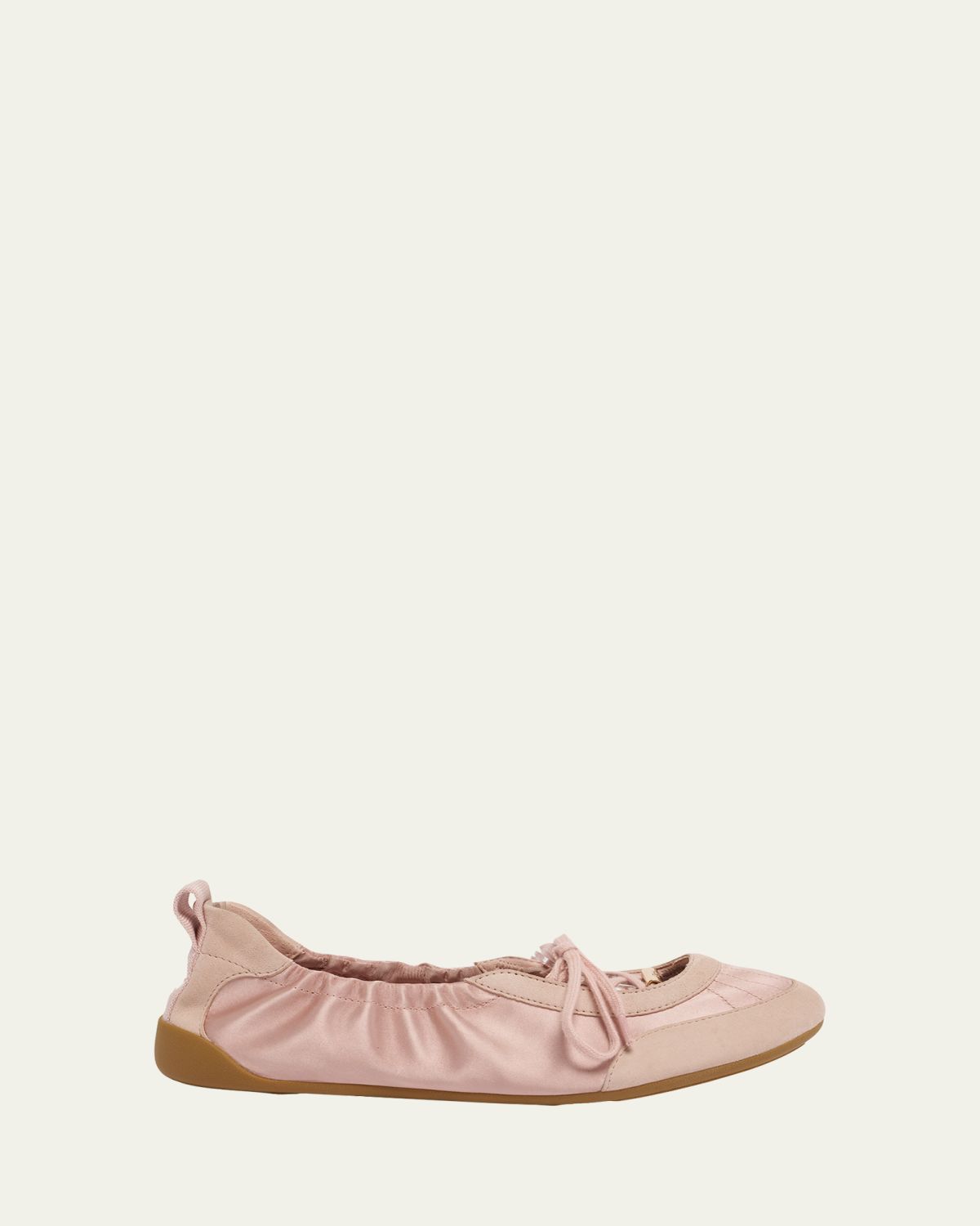 Chloe Kick Lace-Up Ballerina Flats