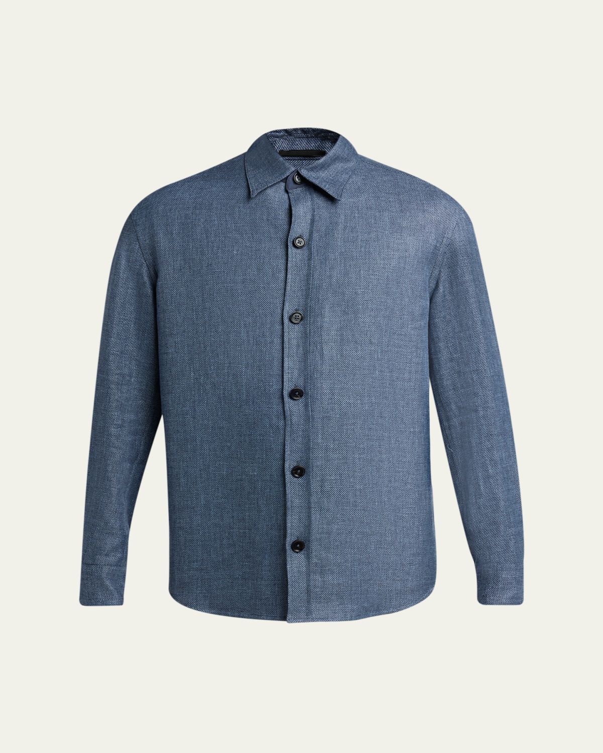 ZEGNA Men's Cashmere Linen and Silk Overshirt