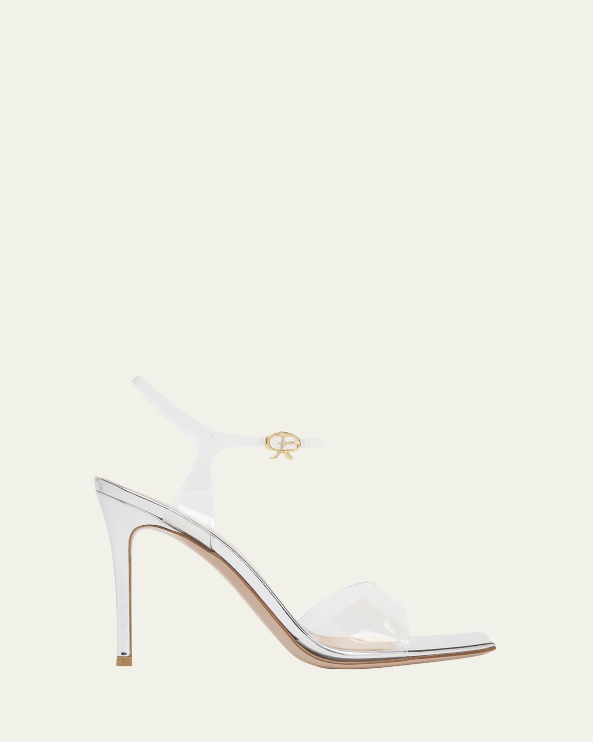 Gianvito Rossi 95mm Clear Ankle-Strap Sandals