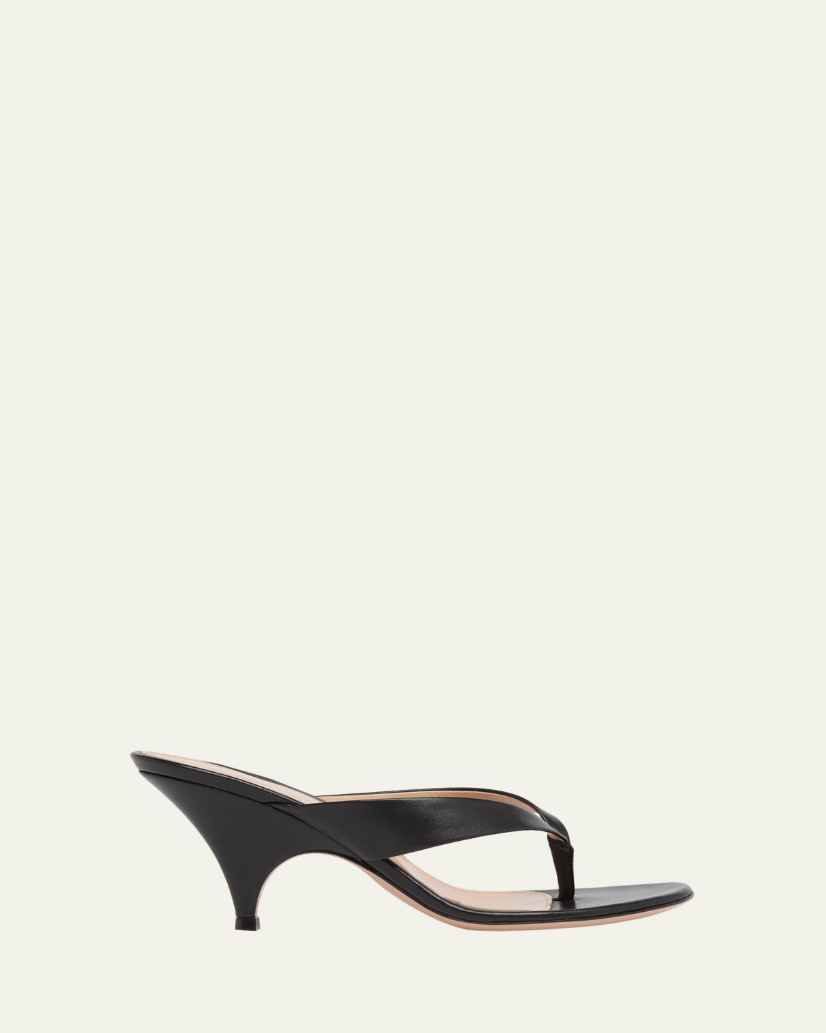 Gianvito Rossi 70mm Sofia Leather Thong Sandals