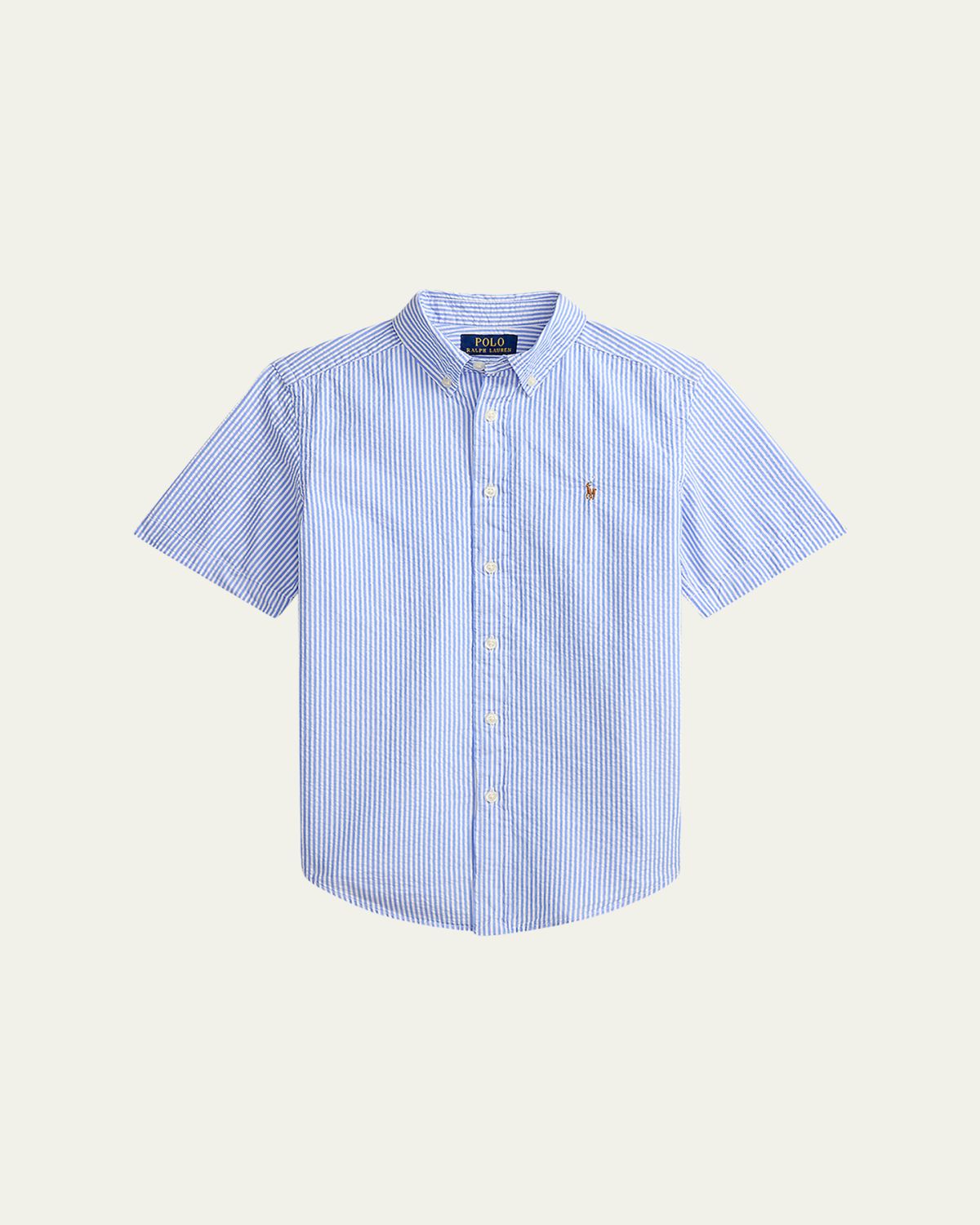 Polo Ralph Lauren Little Boy's & Boy's Striped Cotton Seersucker Shirt | Thumbnail 3 Polo Ralph Lauren Little Boy's & Boy's Striped Cotton Seersucker Shirt | Thumbnail 3