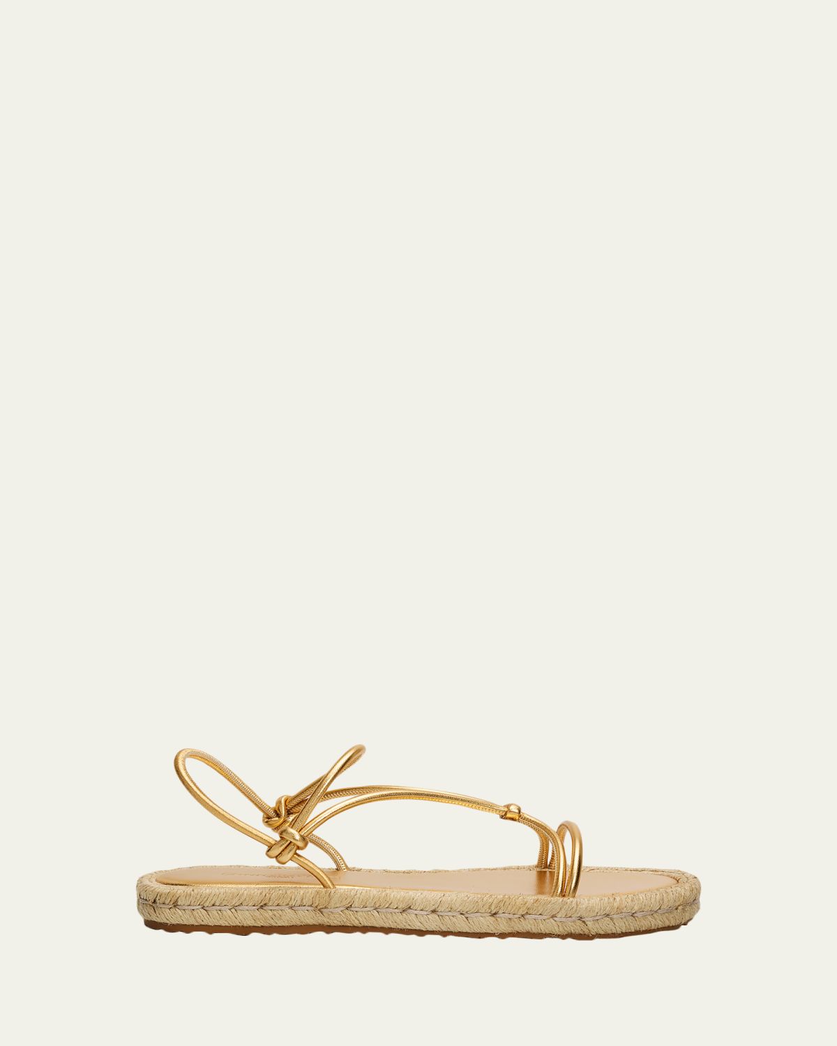Gianvito Rossi Metallic Nappa Leather Espadrille Sandals