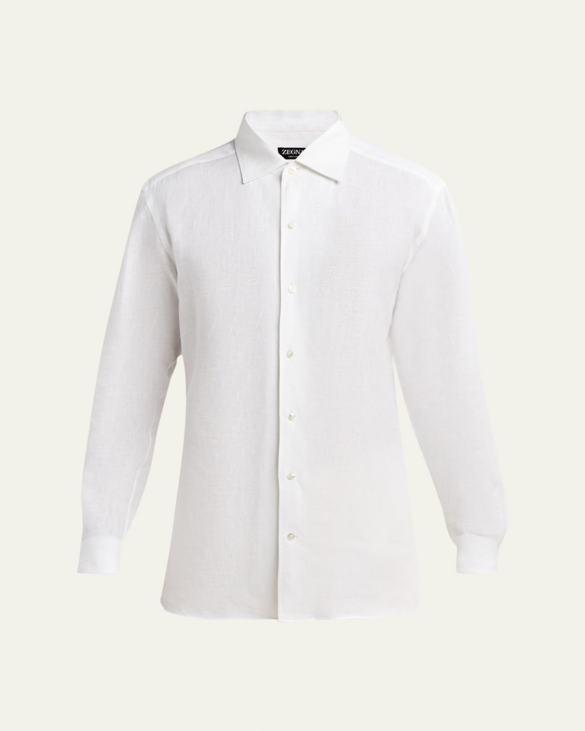 ZEGNA Men's Oasi Lino Button-Down Shirt