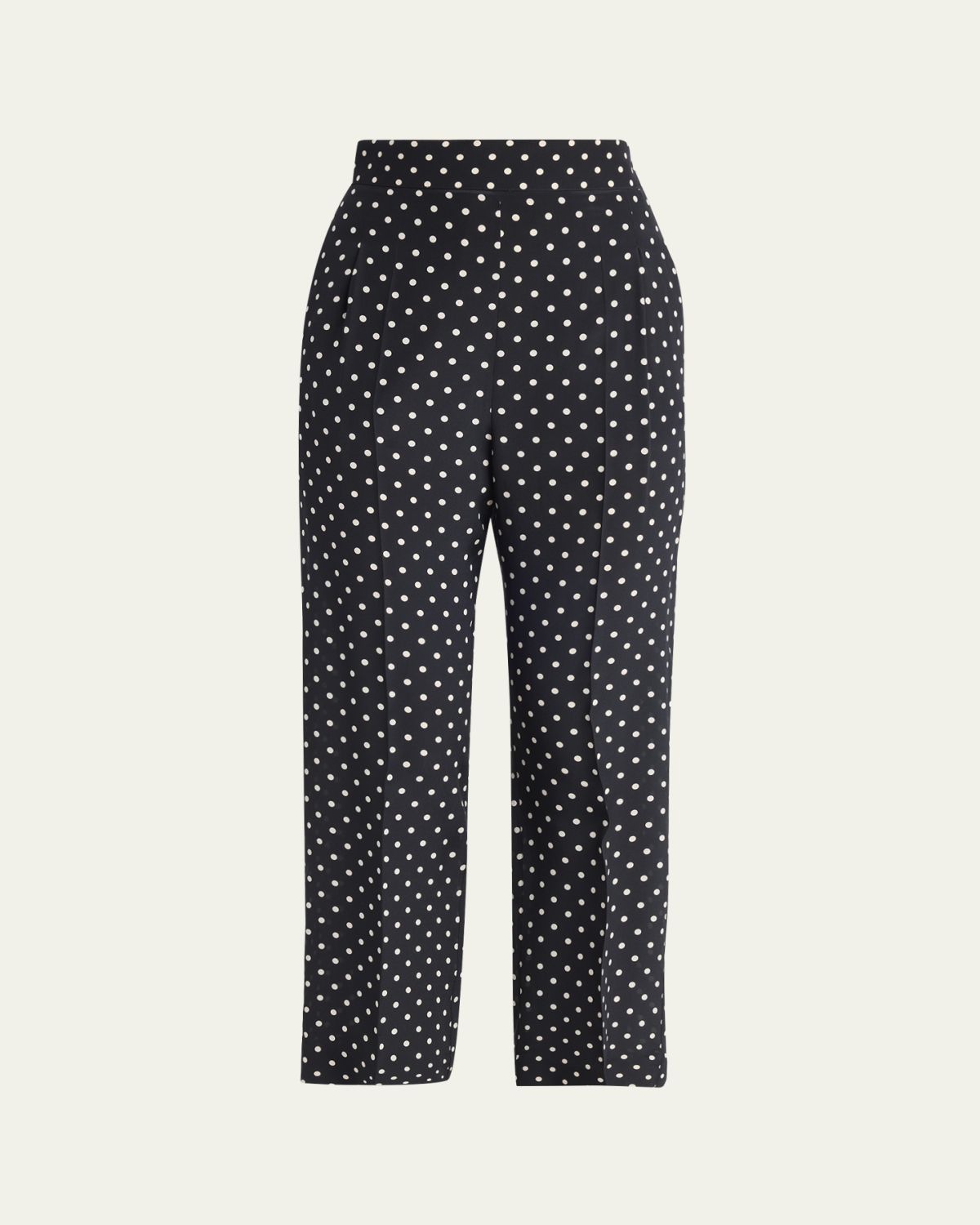 Valentino Garavani Polka-Dot Silk Straight-Leg Ankle Pants | Thumbnail 6