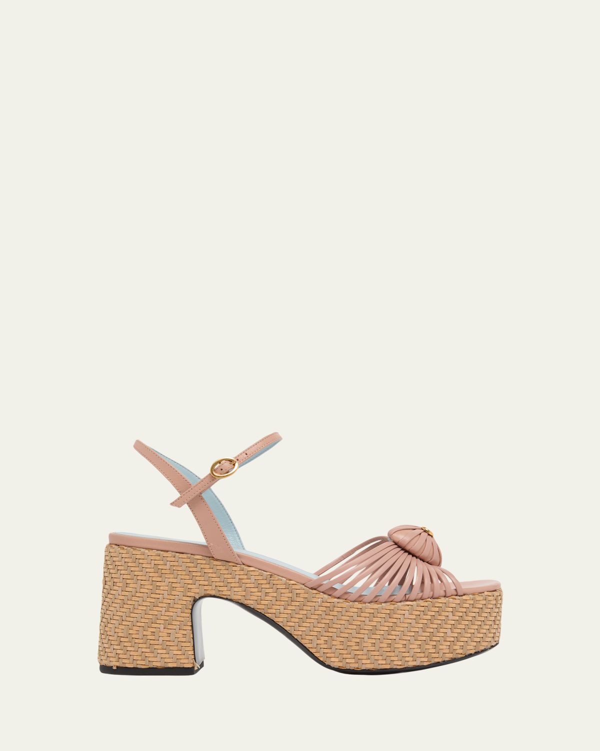 Valentino Garavani 80mm Coeur Royal VLogo Leather Platform Sandals | Thumbnail 6