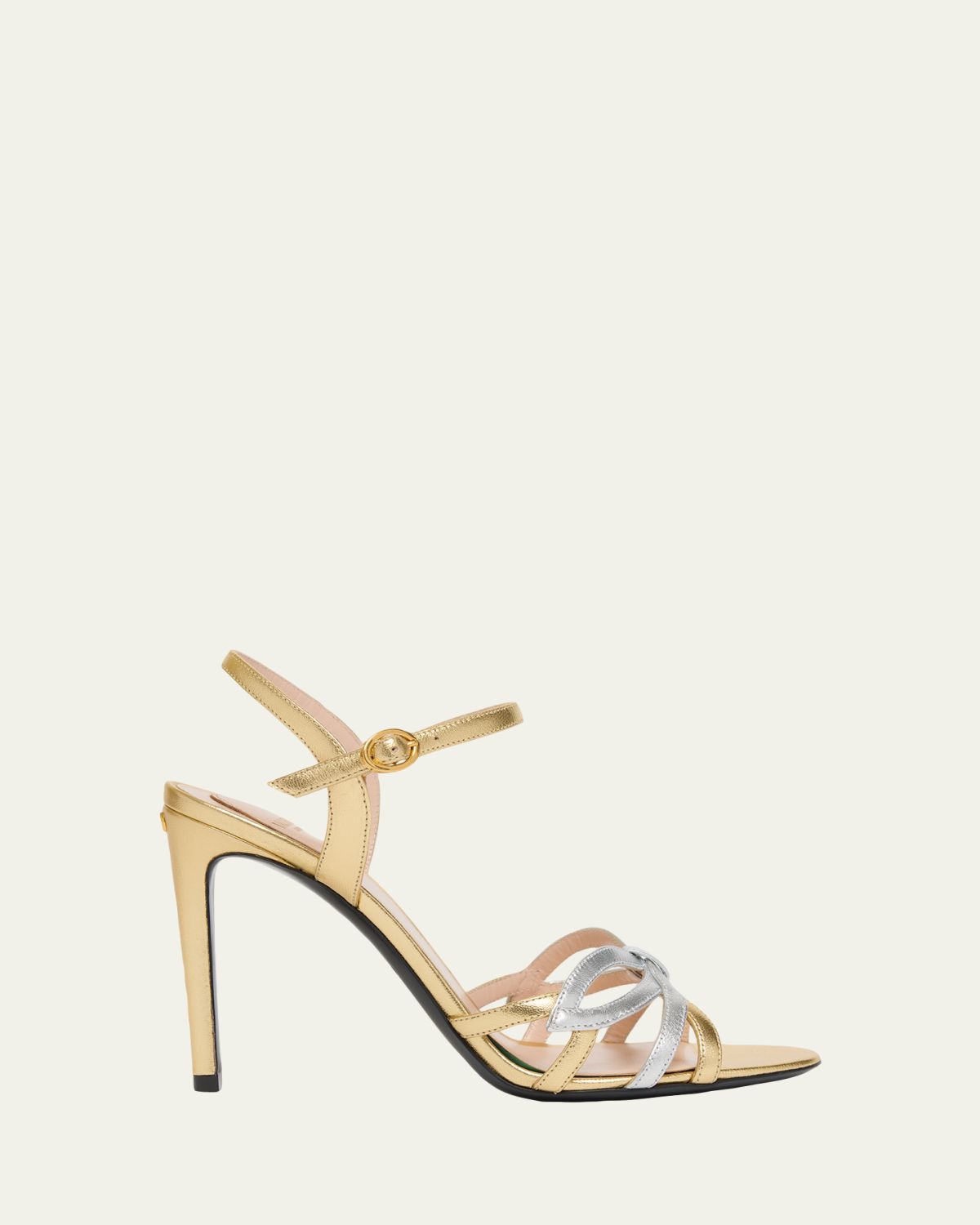Valentino Garavani 100mm Metallic Leather Ankle-Strap Sandals | Thumbnail 6 Valentino Garavani 100mm Metallic Leather Ankle-Strap Sandals | Thumbnail 6