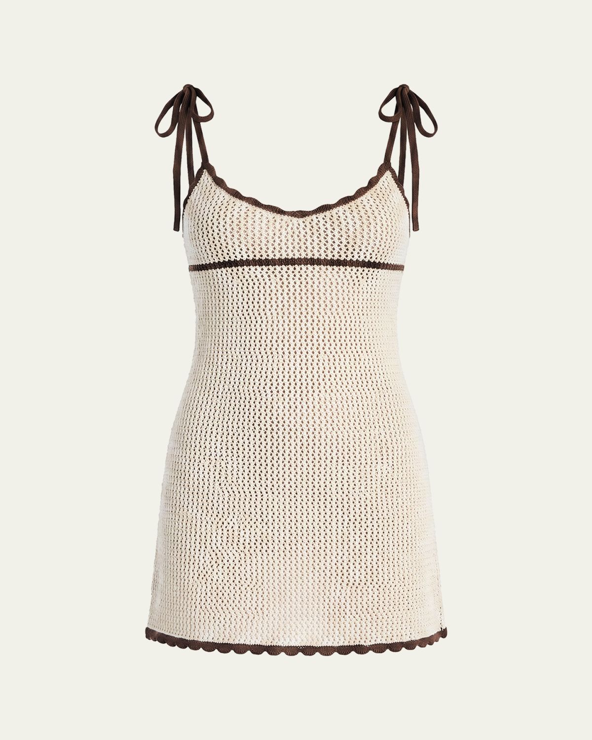 SEROYA Malkie Crochet Tie-Strap Mini Dress | Thumbnail 5