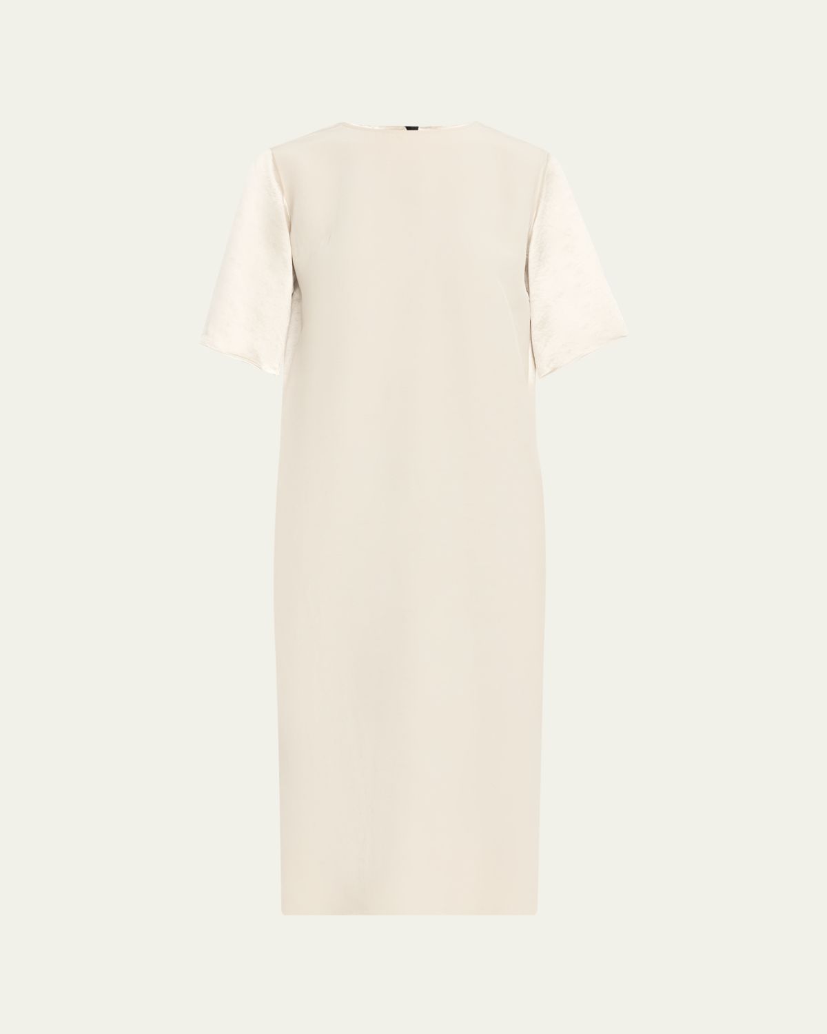 MARIA MCMANUS Mixed-Media Short-Sleeve Midi T-Shirt Dress