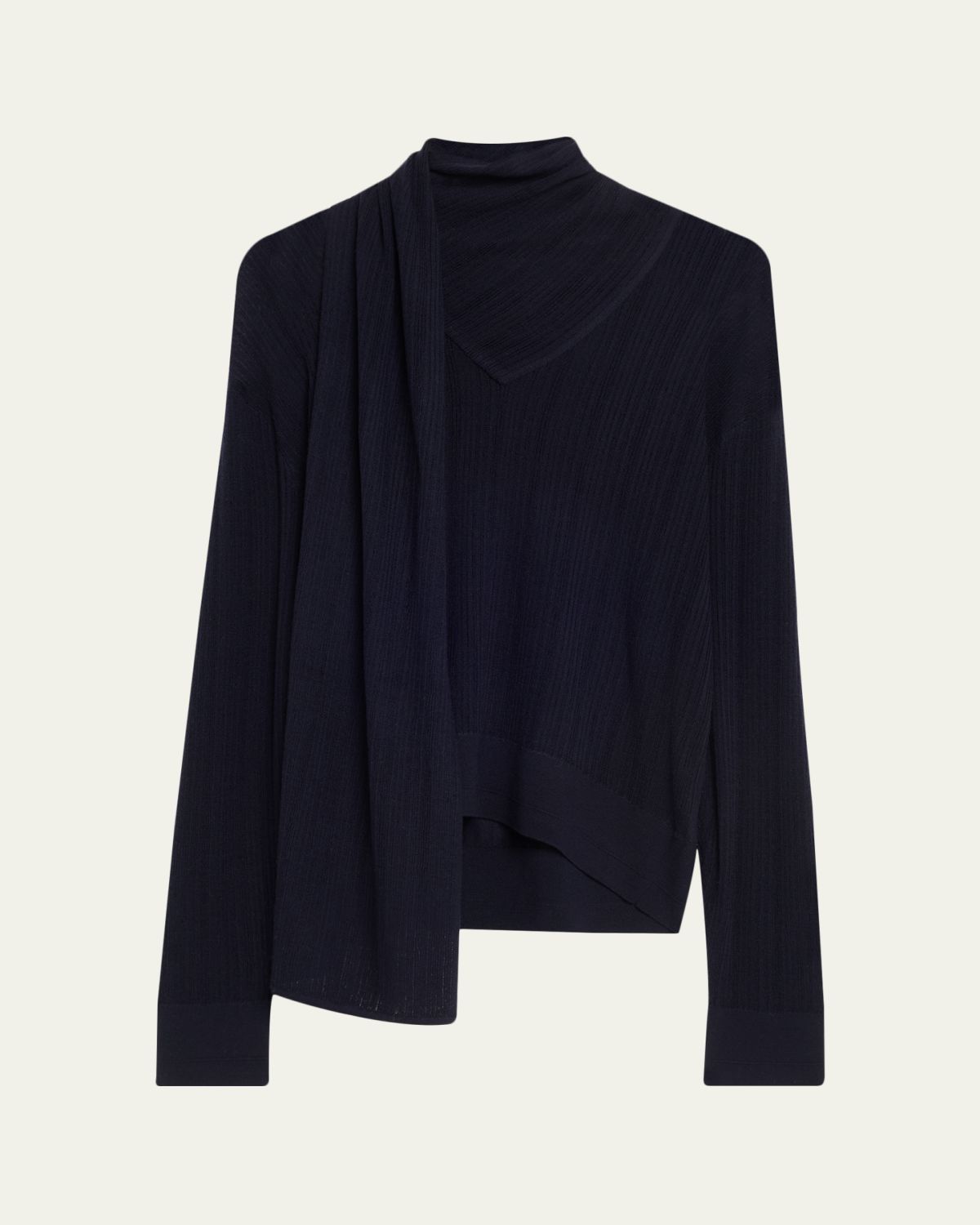 MARIA MCMANUS Drop Needle Knit Scarf Sweater