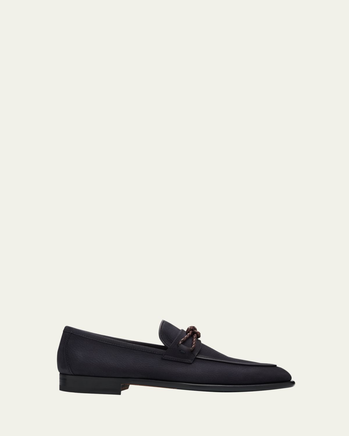 Magnanni Men's Duerro Knot Grained Leather Penny Loafers