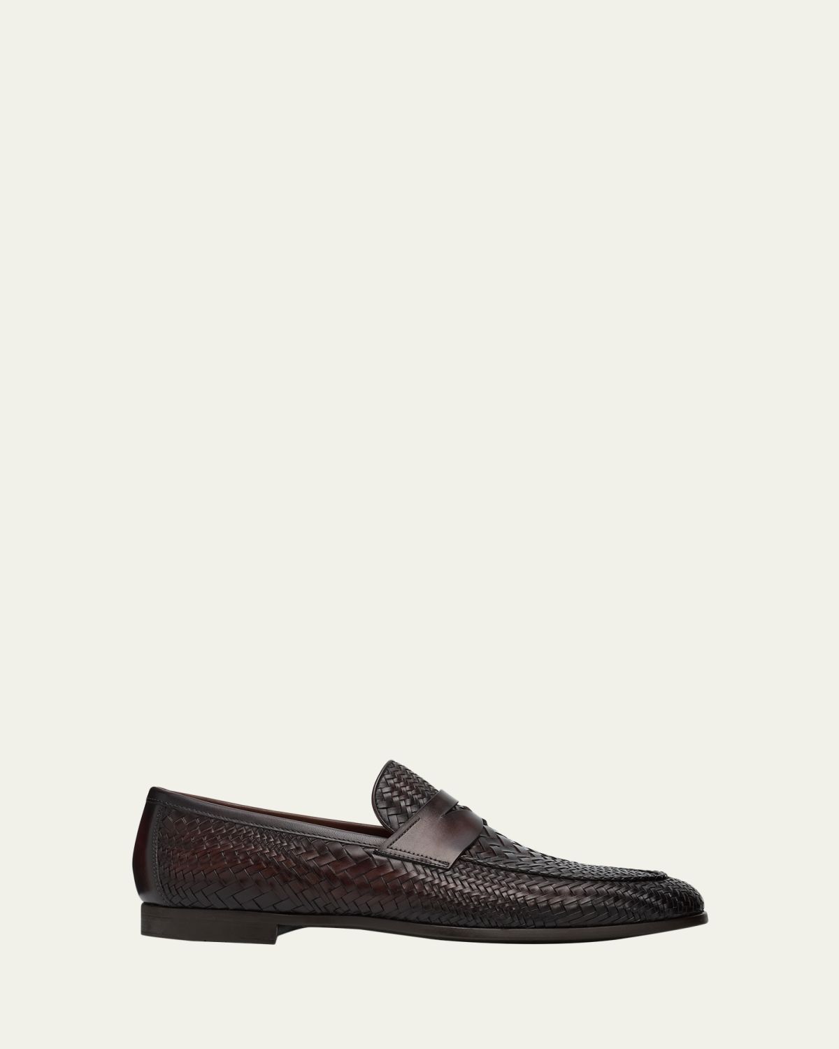 Magnanni Men's Halwell Woven Leather Penny Loafers