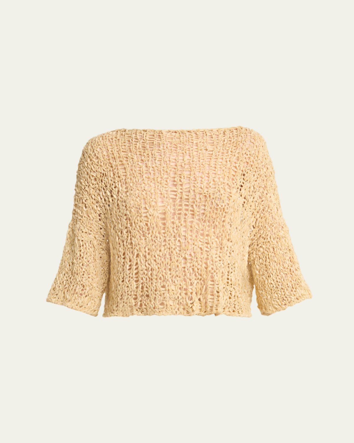 Gabriela Hearst Chrysenta Cashmere-Blend Tape Knit Crop Top