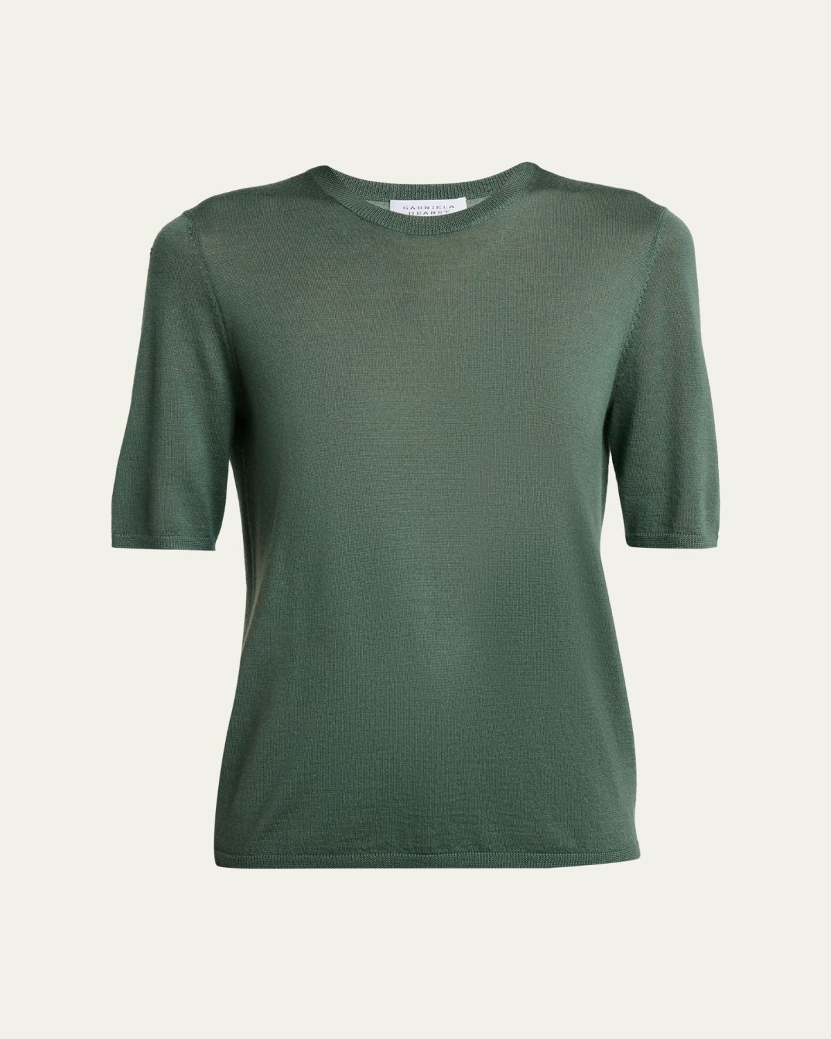 Gabriela Hearst Chryse Cashmere-Silk Short-Sleeve Sweater