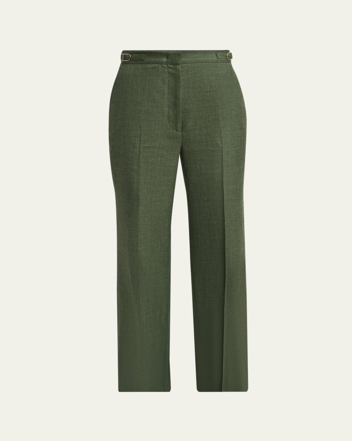 Gabriela Hearst Vesta Linen-Wool Straight-Leg Pants