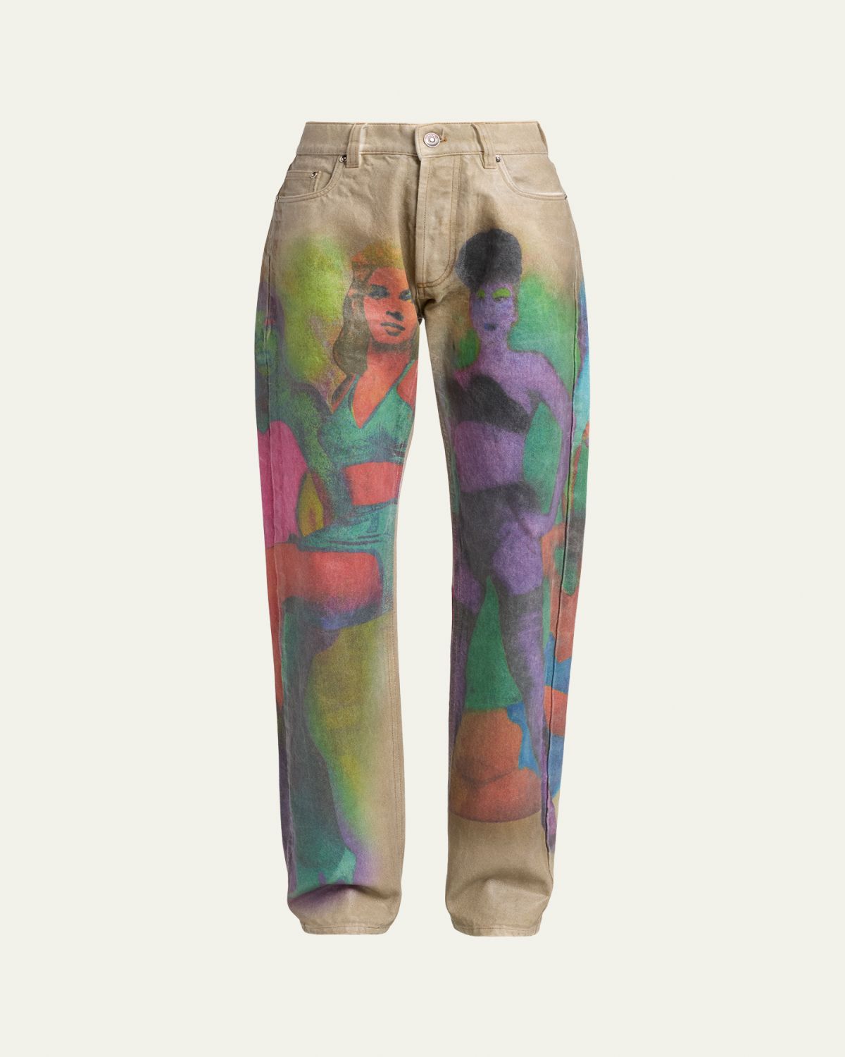 Versace Hand-Painted Straight-Leg Jeans | Thumbnail 6 Versace Hand-Painted Straight-Leg Jeans | Thumbnail 6