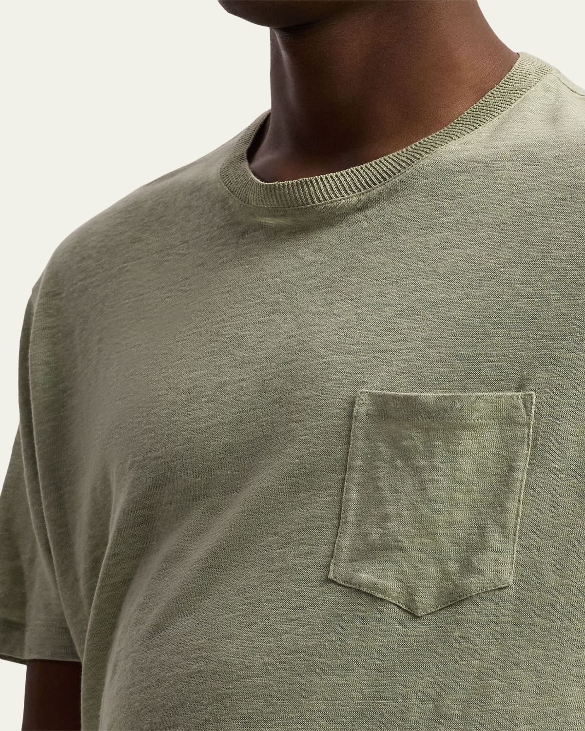 Ralph Lauren Purple Label Men's Linen Jersey Pocket T-Shirt | Thumbnail 5 Ralph Lauren Purple Label Men's Linen Jersey Pocket T-Shirt | Thumbnail 5