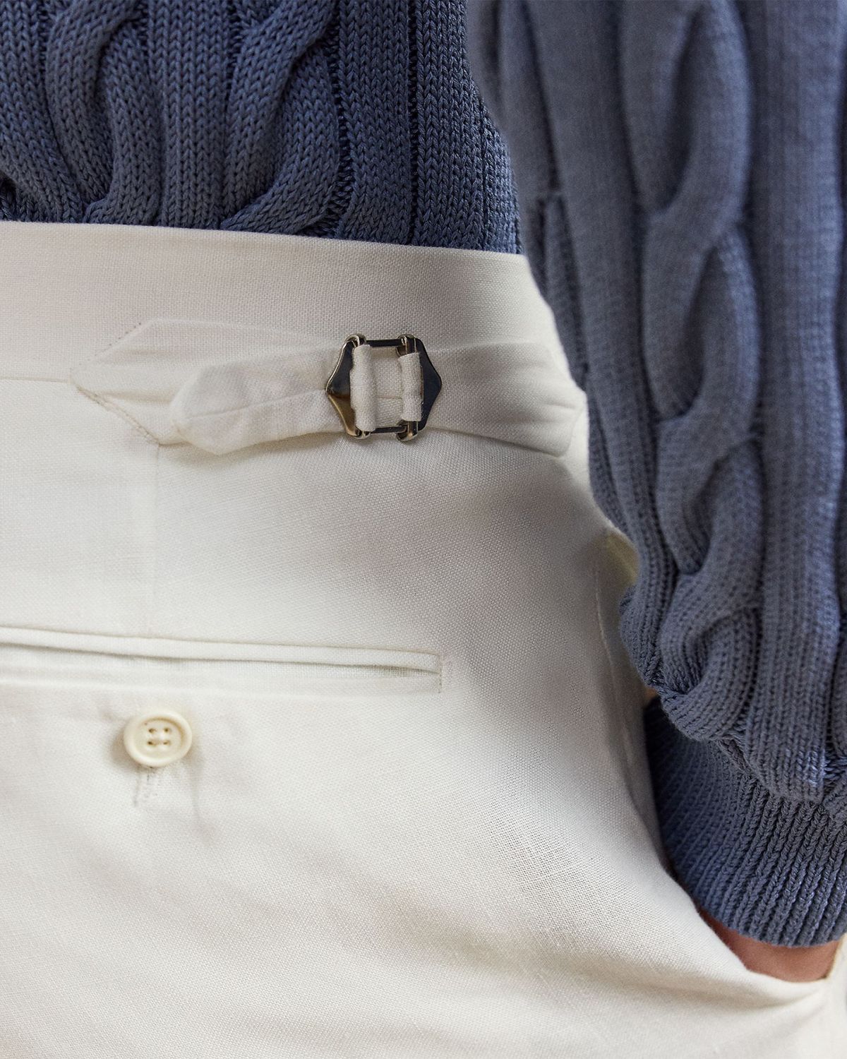 Ralph Lauren Purple Label Gregory Hand-Tailored Linen Trouser | Thumbnail 5