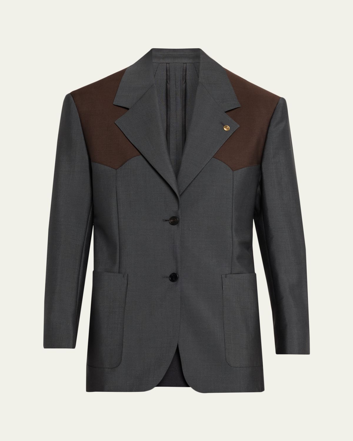 Versace Wool Colorblock Jacket