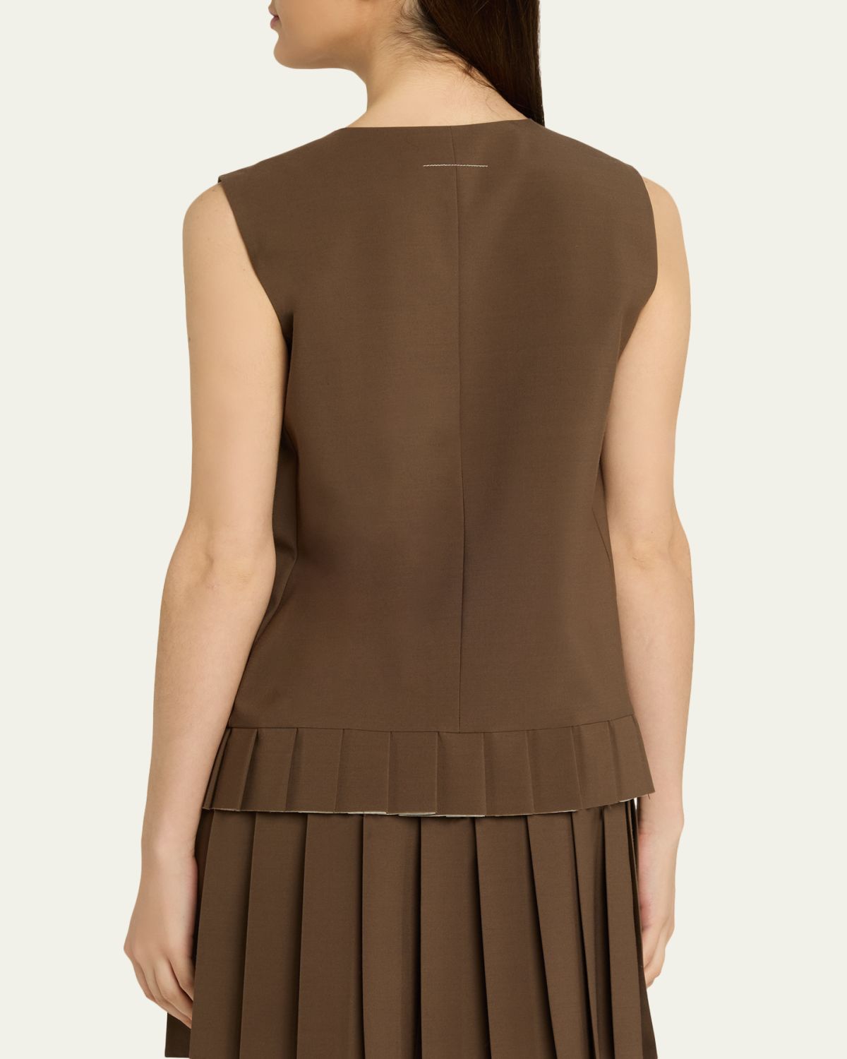Maison Margiela Pleated Button-Front Top | Thumbnail 3