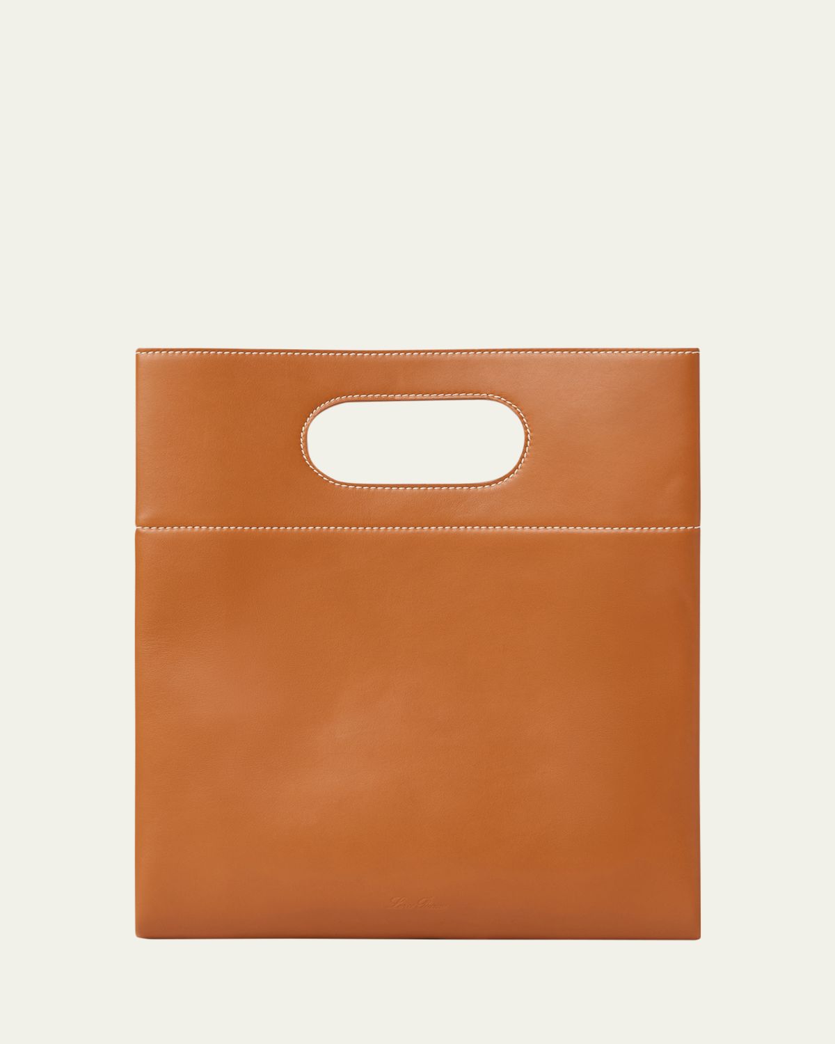 Loro Piana Just Bag Leather Top-Handle Bag