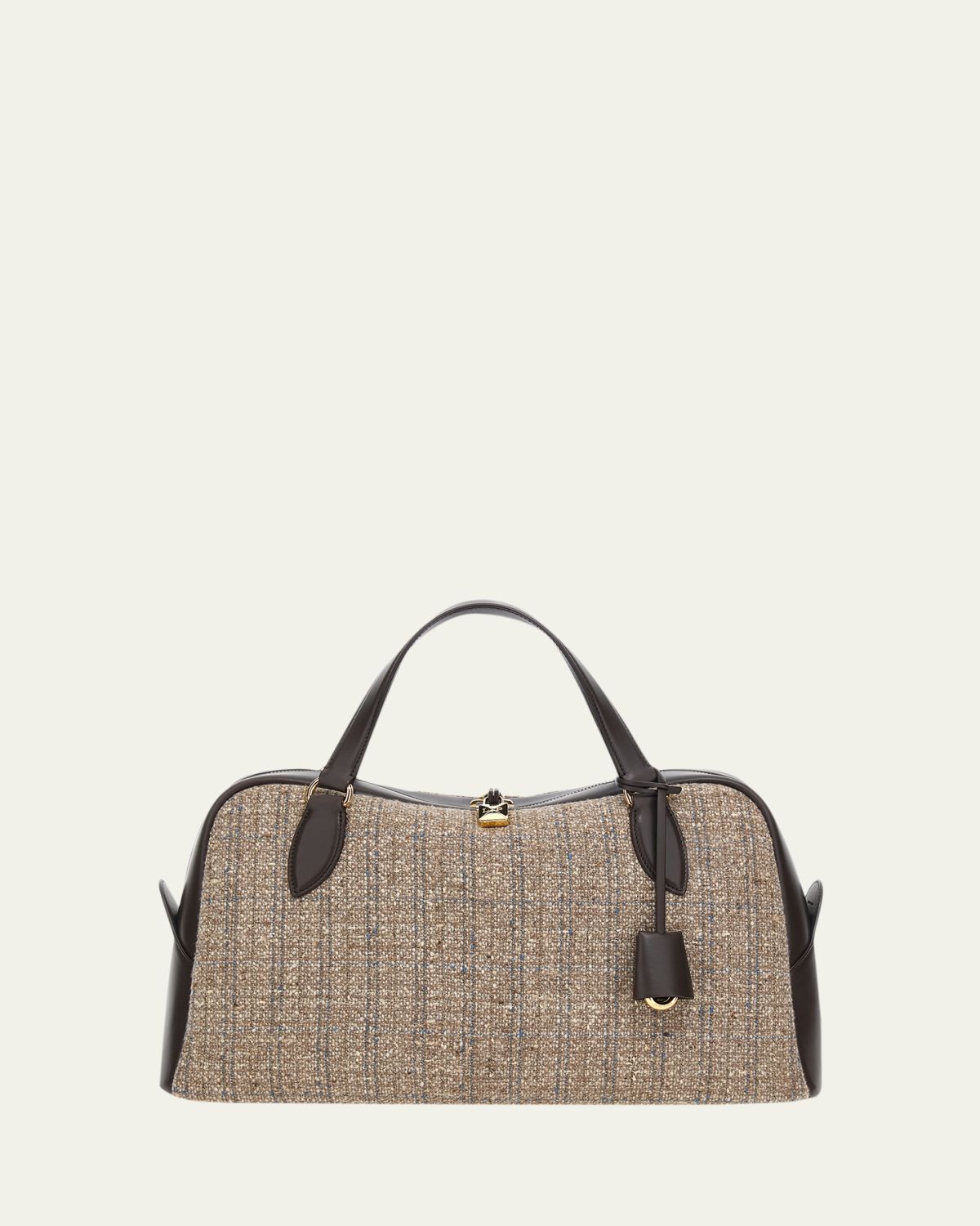Loro Piana Needle Medium Tweed Top-Handle Bag