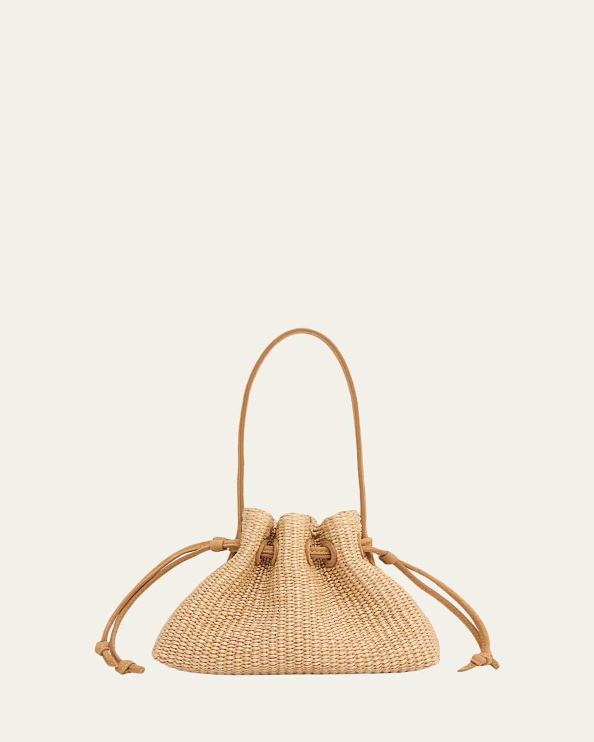 Mansur Gavriel Drawstring Raffia Pouch Bag