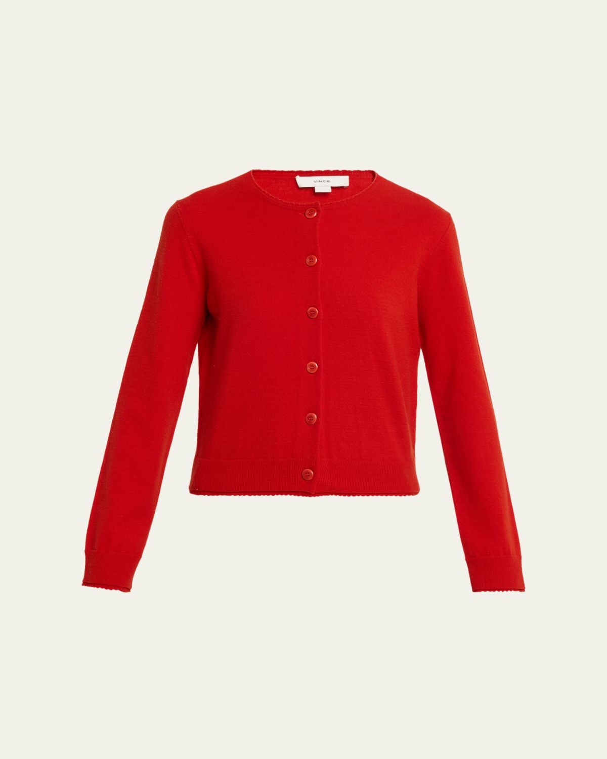 Vince Scallop-Trim Cardigan