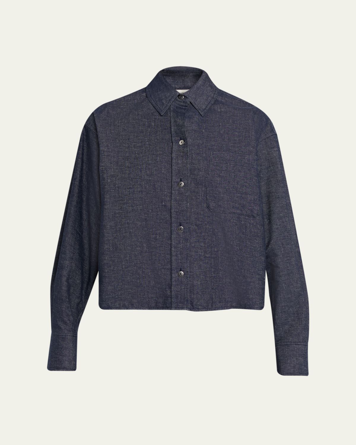 Vince Cropped Long-Sleeve Shirt