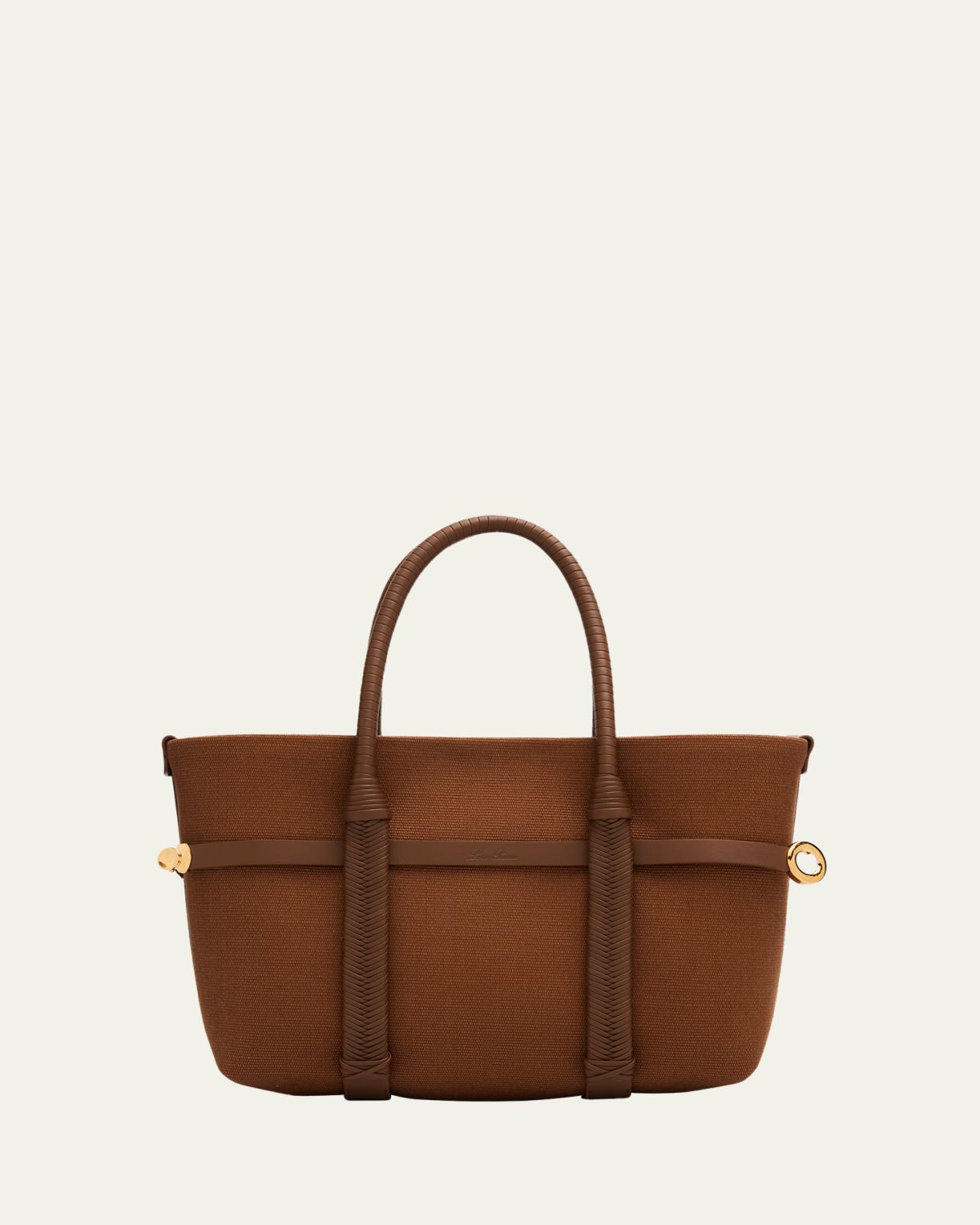 Loro Piana Ghiera Cotton Canvas Shopper Tote Bag