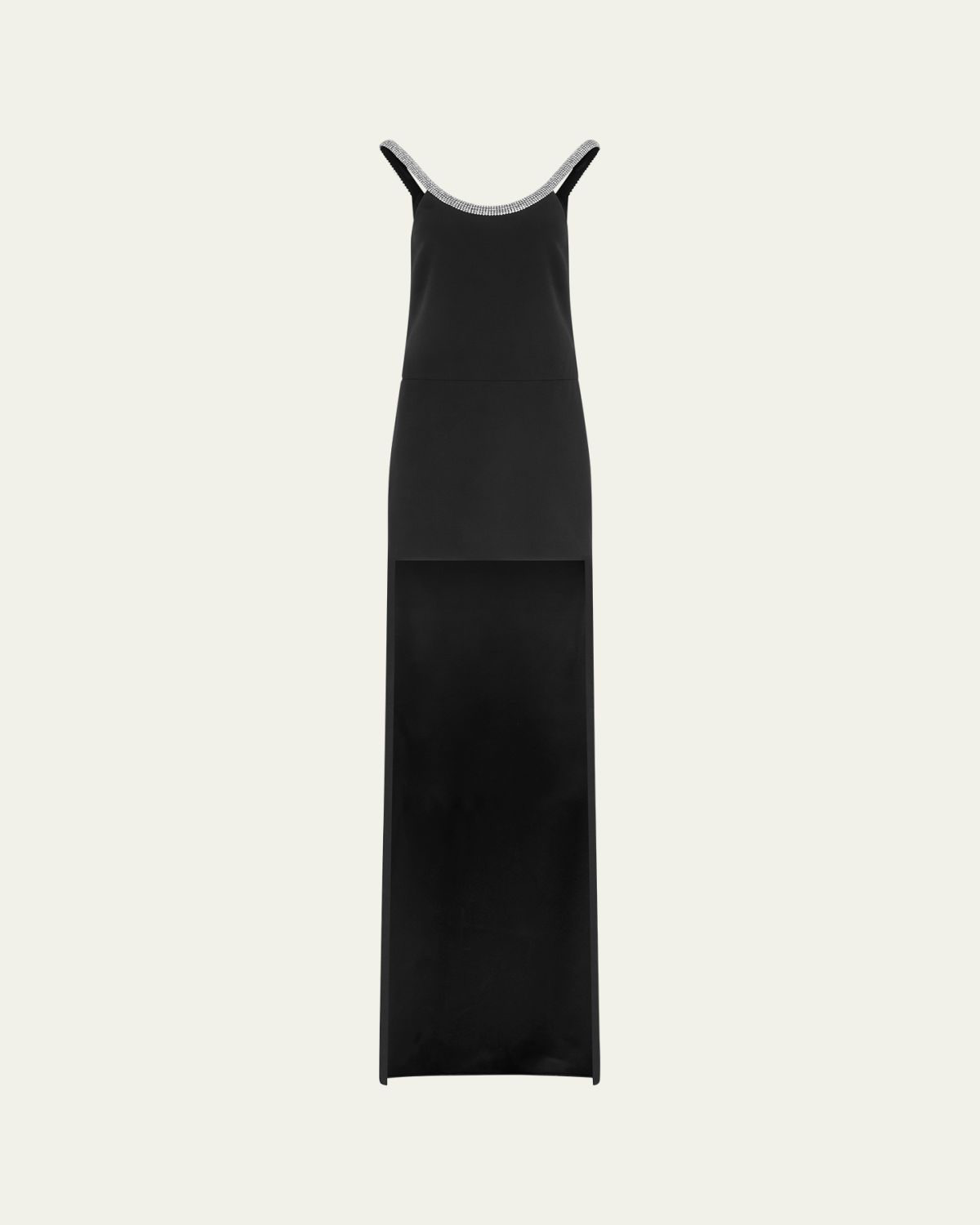 TOM FORD Crystal Sleeveless Grain De Poudre High-Low Gown