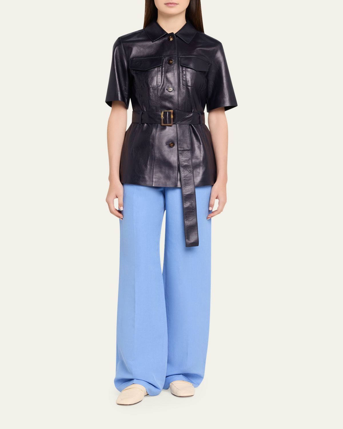 Lafayette 148 New York Belted Leather Jacket | Thumbnail 2 Lafayette 148 New York Belted Leather Jacket | Thumbnail 2