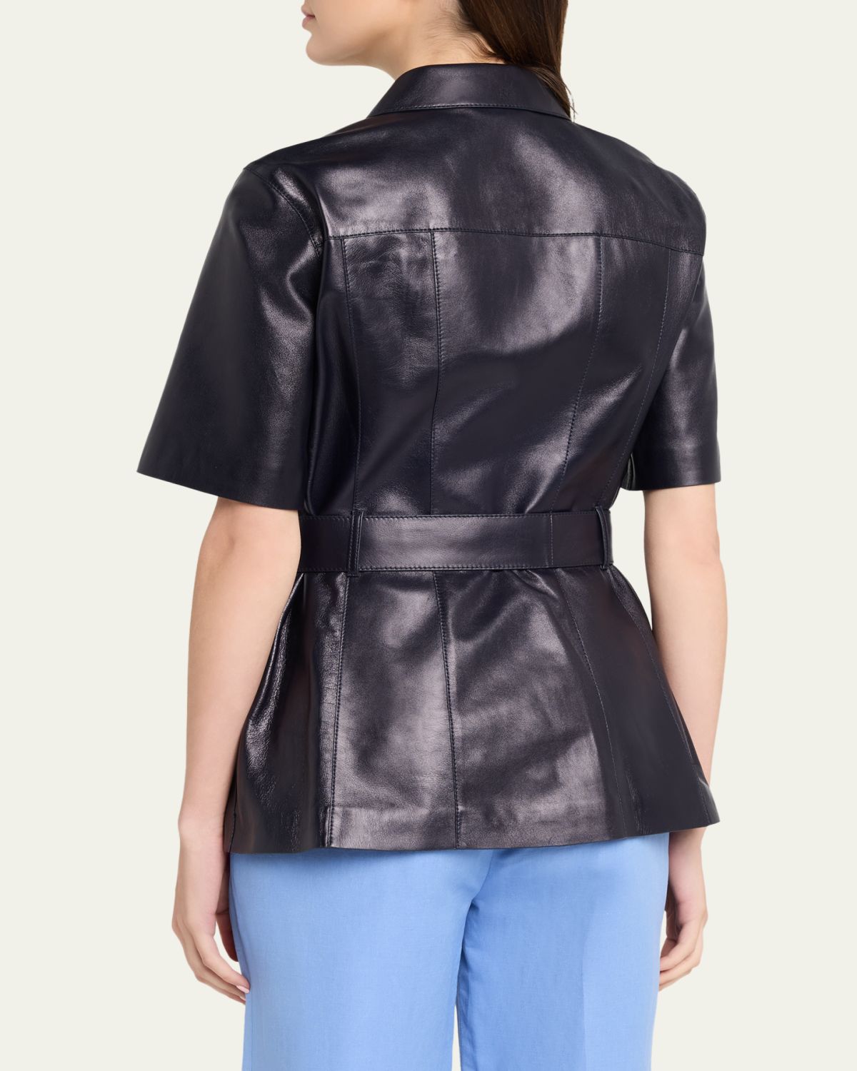 Lafayette 148 New York Belted Leather Jacket | Thumbnail 3 Lafayette 148 New York Belted Leather Jacket | Thumbnail 3