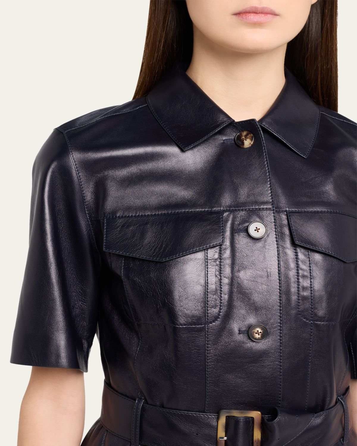 Lafayette 148 New York Belted Leather Jacket | Thumbnail 5 Lafayette 148 New York Belted Leather Jacket | Thumbnail 5