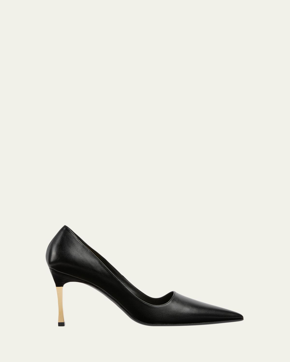 Gucci 85mm Trinity Leather Pointed-Toe Pumps