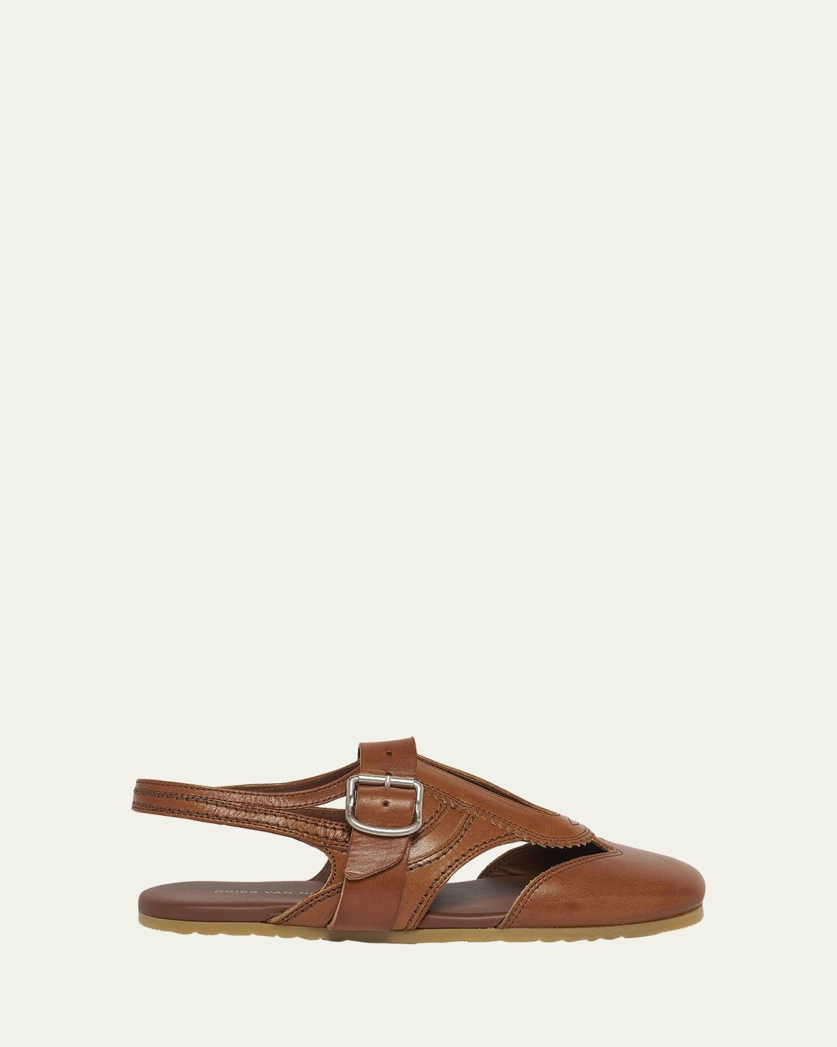 Dries Van Noten Cutout Leather Slingback Flats | Thumbnail 1 Dries Van Noten Cutout Leather Slingback Flats | Thumbnail 1