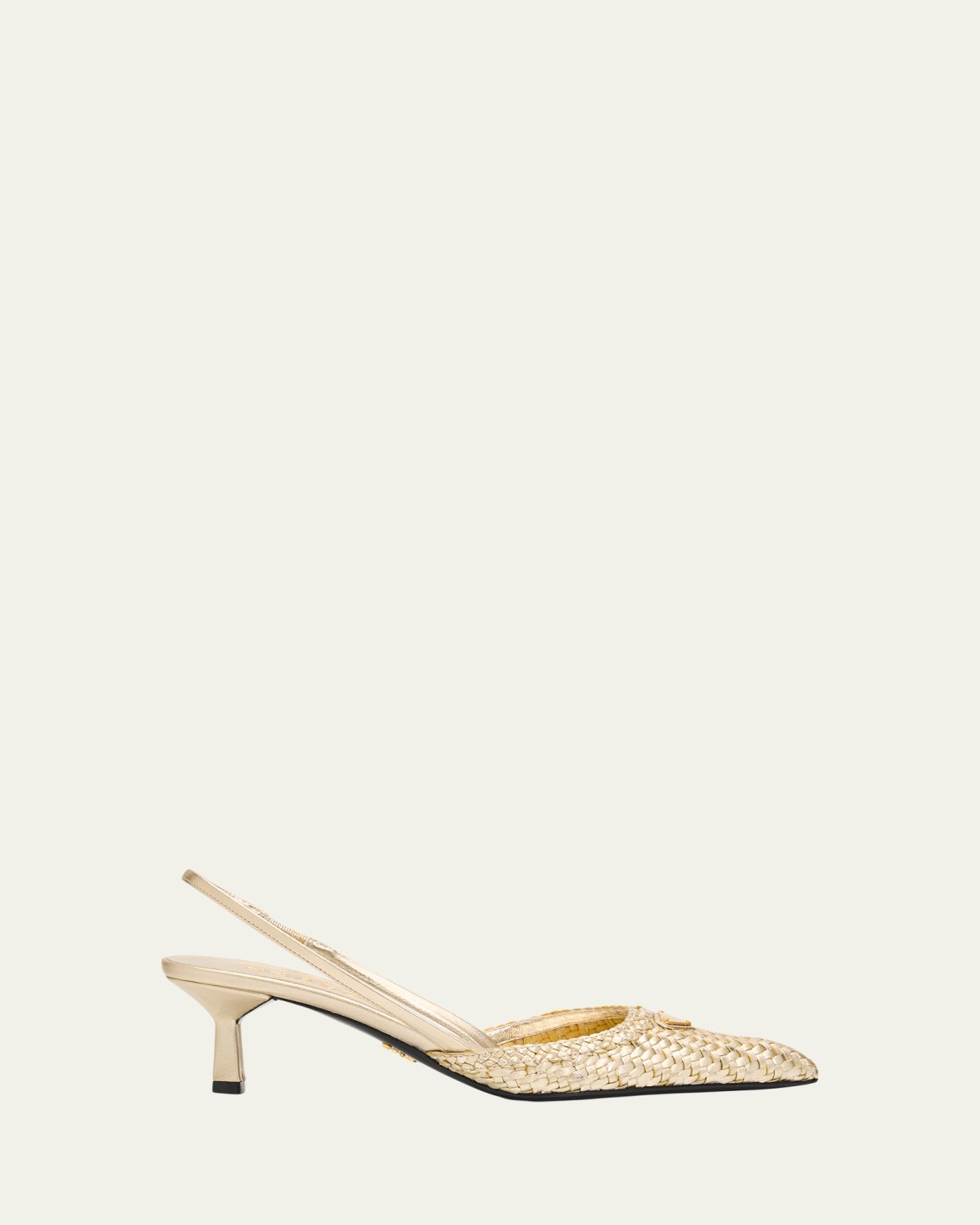 Prada 55mm Triangle Logo Woven Leather Slingback Pumps | Thumbnail 6 Prada 55mm Triangle Logo Woven Leather Slingback Pumps | Thumbnail 6