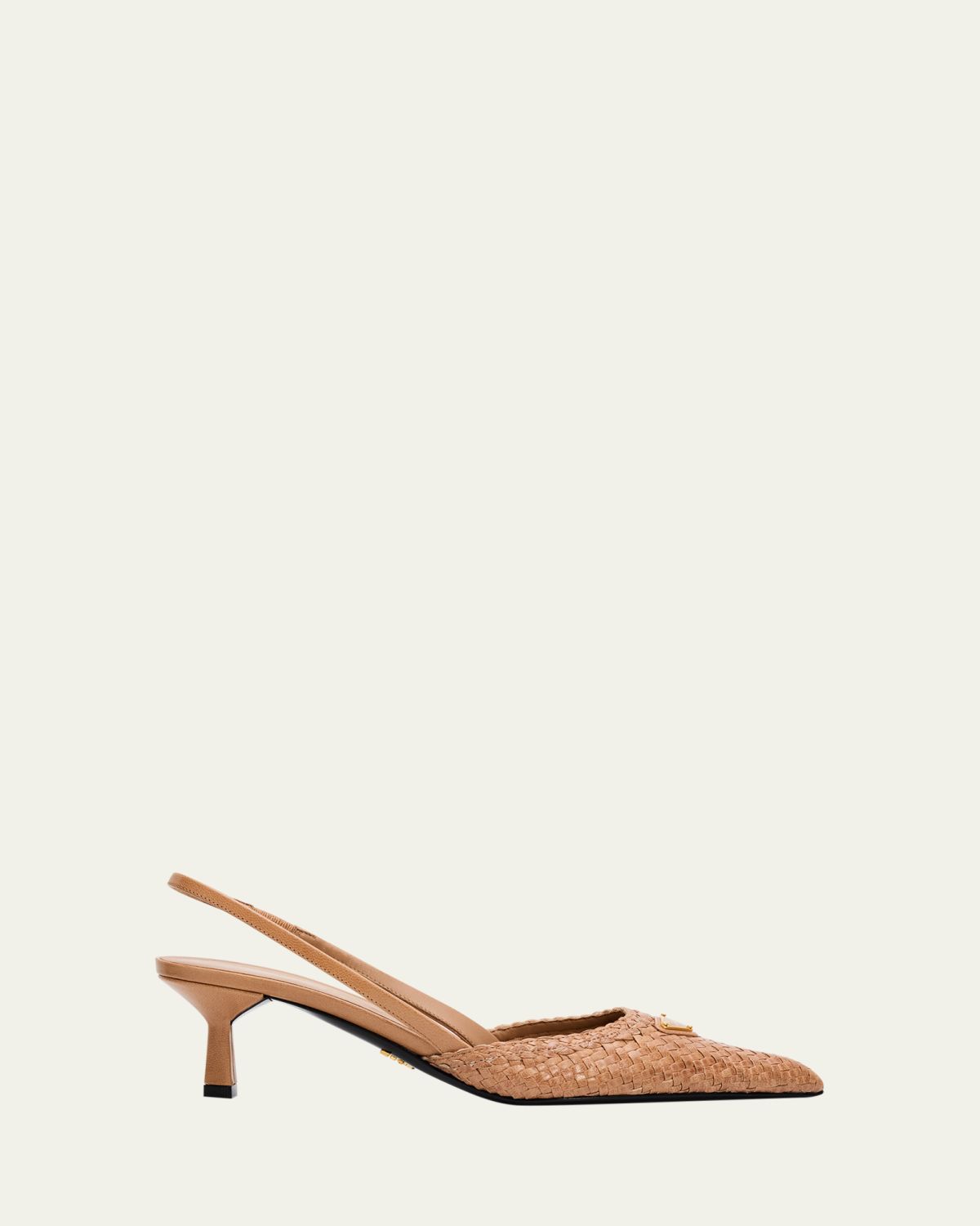 Prada 55mm Triangle Logo Woven Leather Slingback Pumps | Thumbnail 15 Prada 55mm Triangle Logo Woven Leather Slingback Pumps | Thumbnail 15