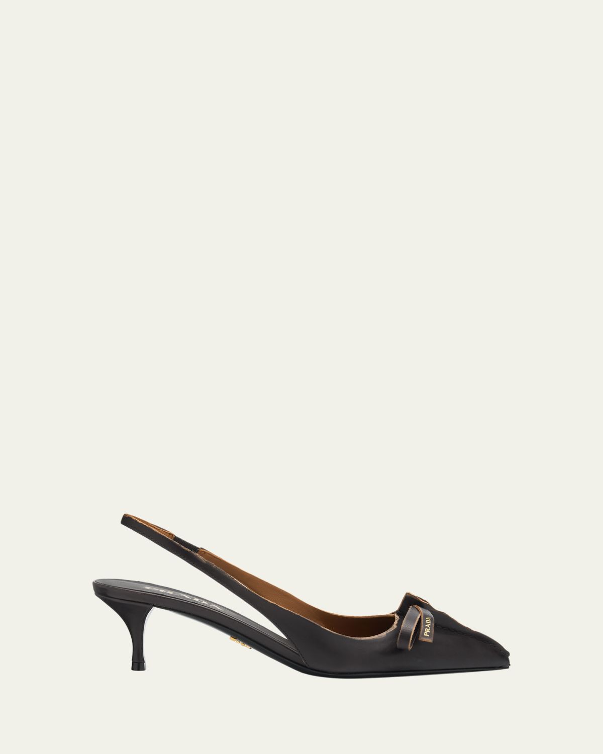 Prada 55mm Brushed Leather Slingback Pumps | Thumbnail 6 Prada 55mm Brushed Leather Slingback Pumps | Thumbnail 6