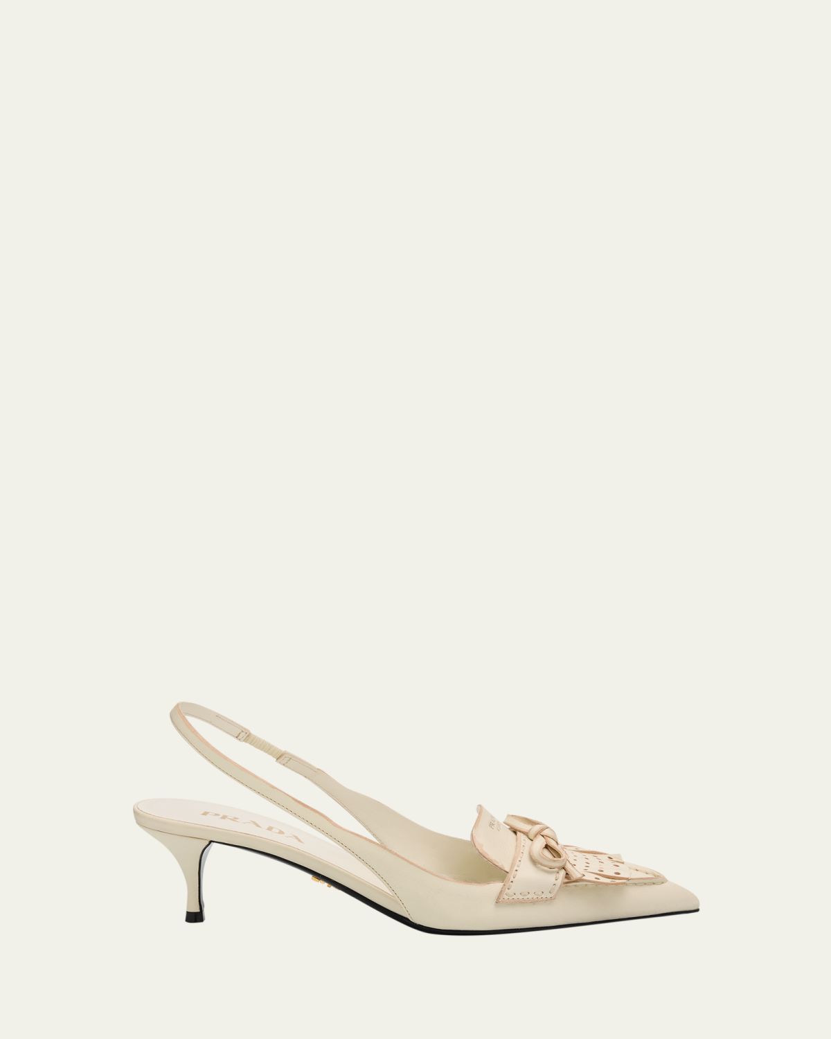 Prada 55mm Brushed Leather Slingback Pumps | Thumbnail 6