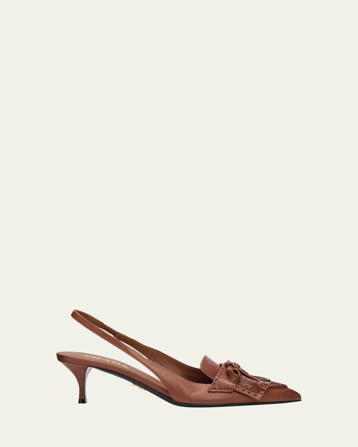 Prada 55mm Brushed Leather Slingback Pumps | Thumbnail 6 Prada 55mm Brushed Leather Slingback Pumps | Thumbnail 6