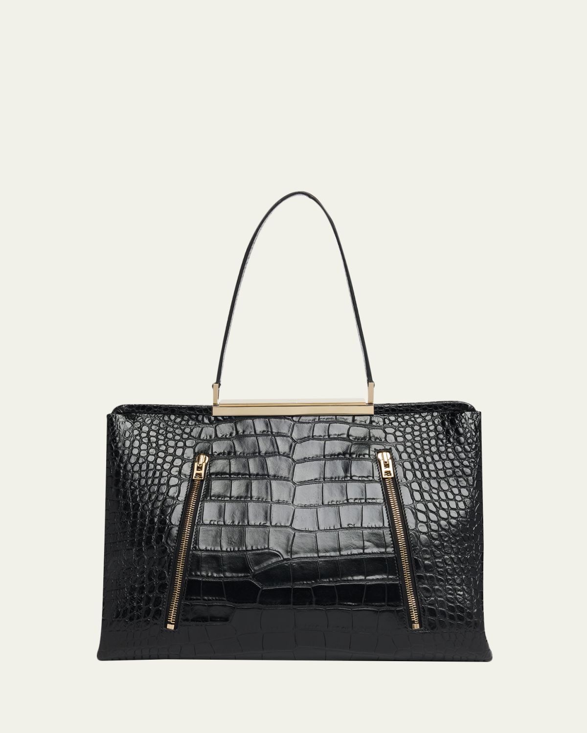 TOM FORD Patrick Croc-Embossed Leather Shoulder Bag