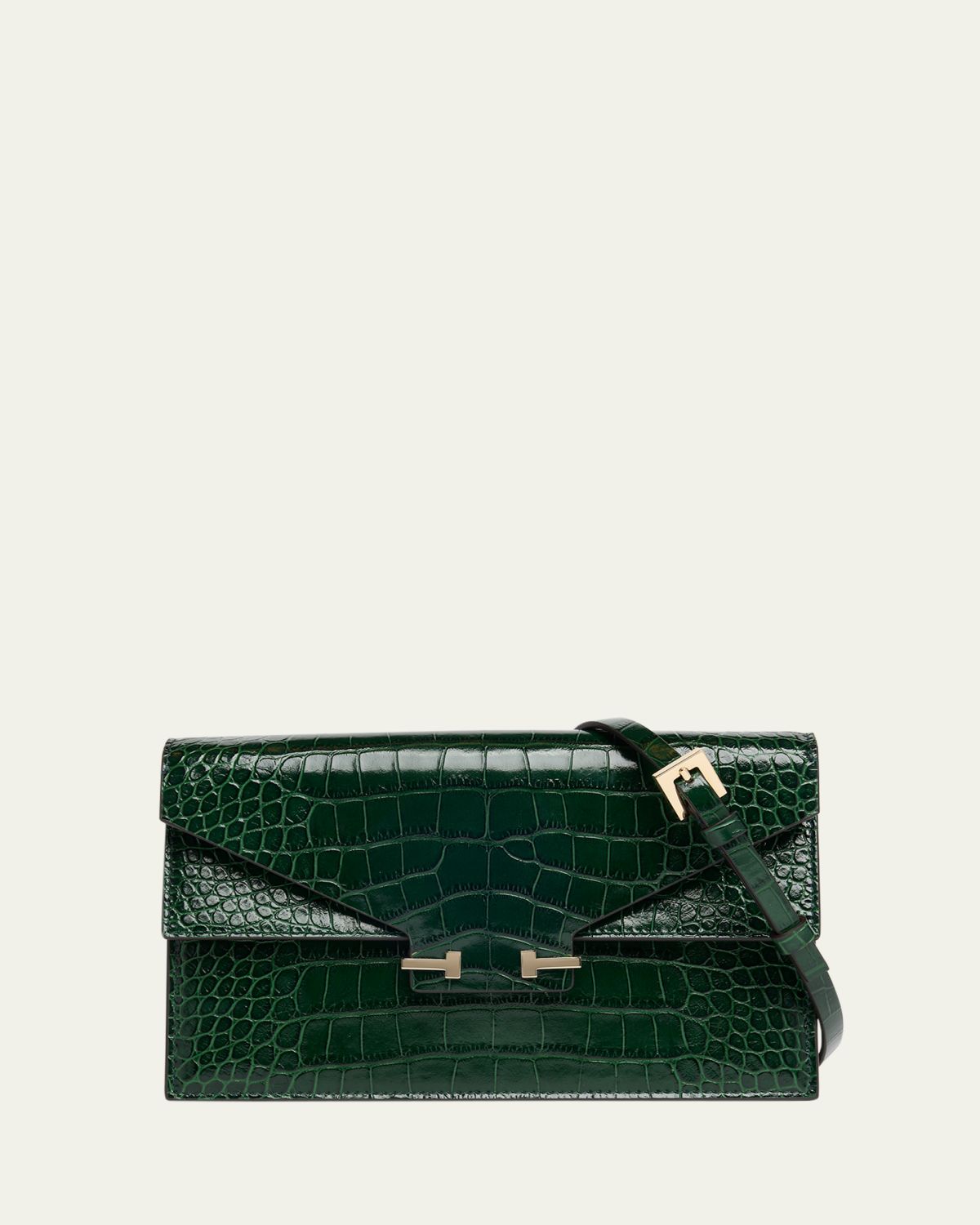 TOM FORD Small Croc-Embossed Leather T-Clasp Clutch Bag | Thumbnail 6