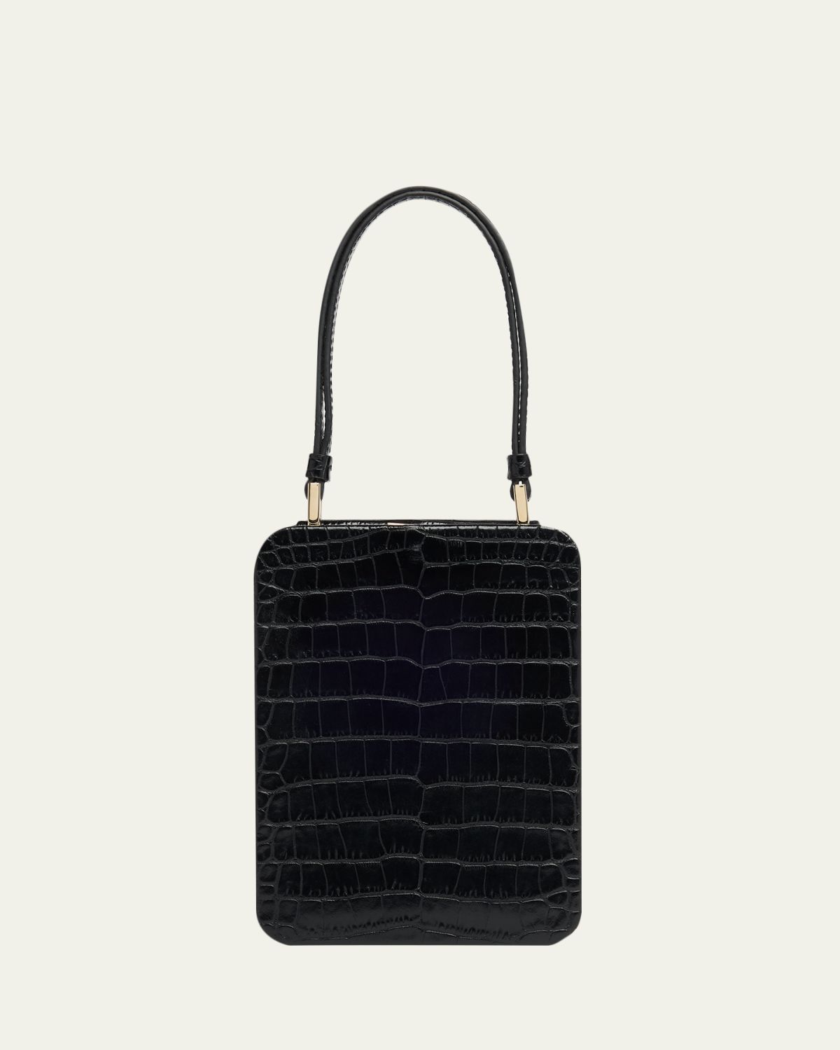 TOM FORD Frame Croc-Embossed Leather Vertical Clutch