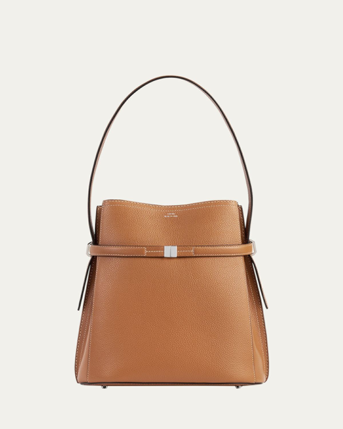 Toteme Belted Bucket Grain Leather Shoulder Bag
