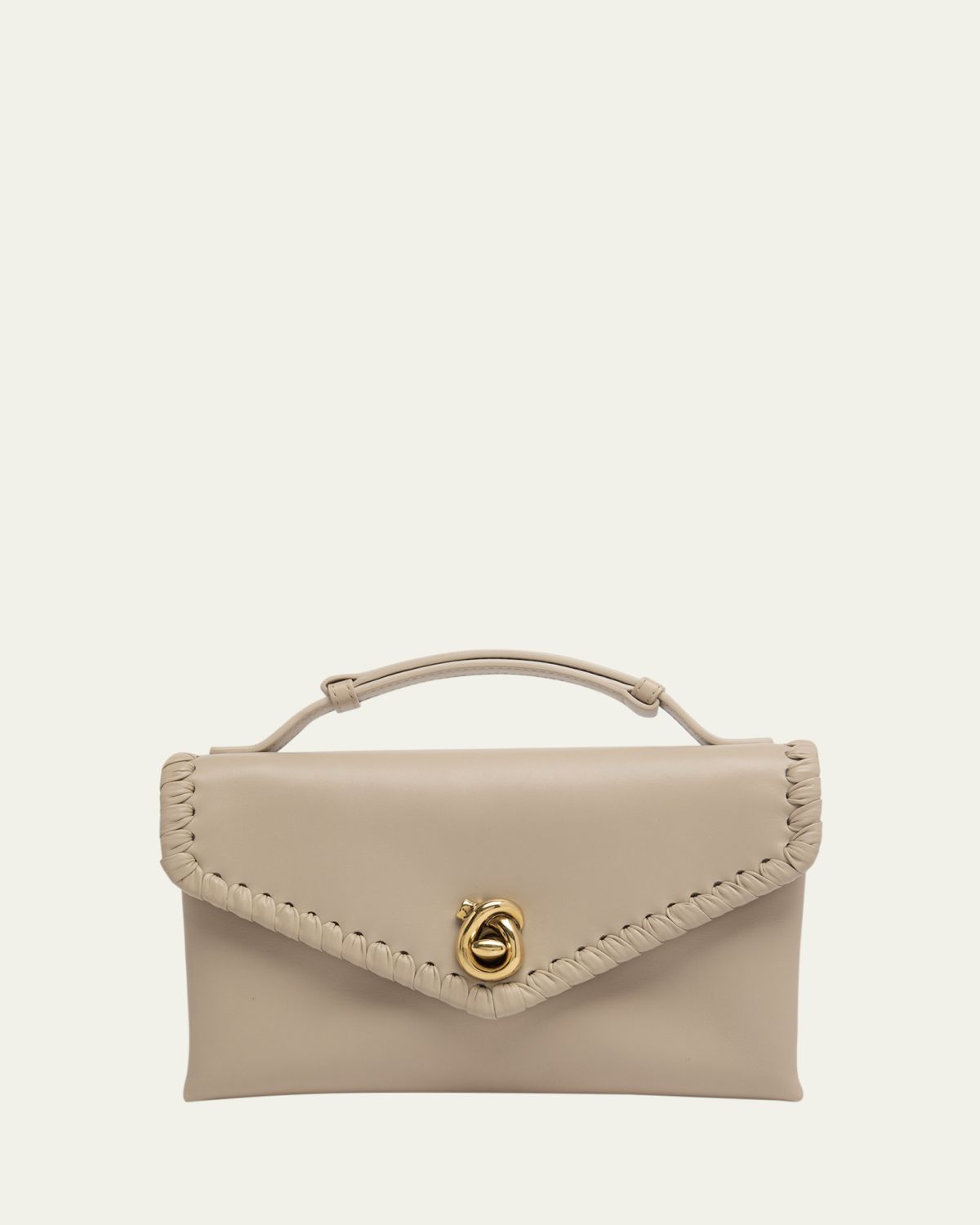 Bottega Veneta Knot Lock Leather Top-Handle Bag - Women's Clothing