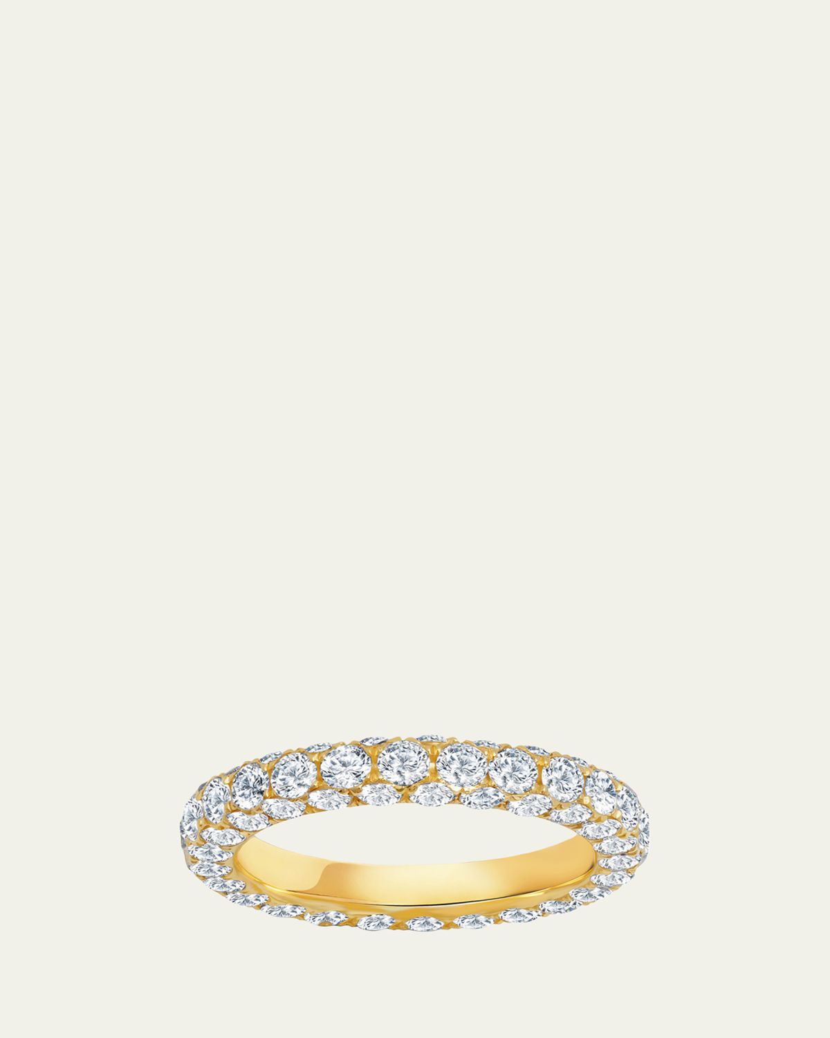 Graziela Gems 18K Yellow Gold Diamond 3 Sided Ring