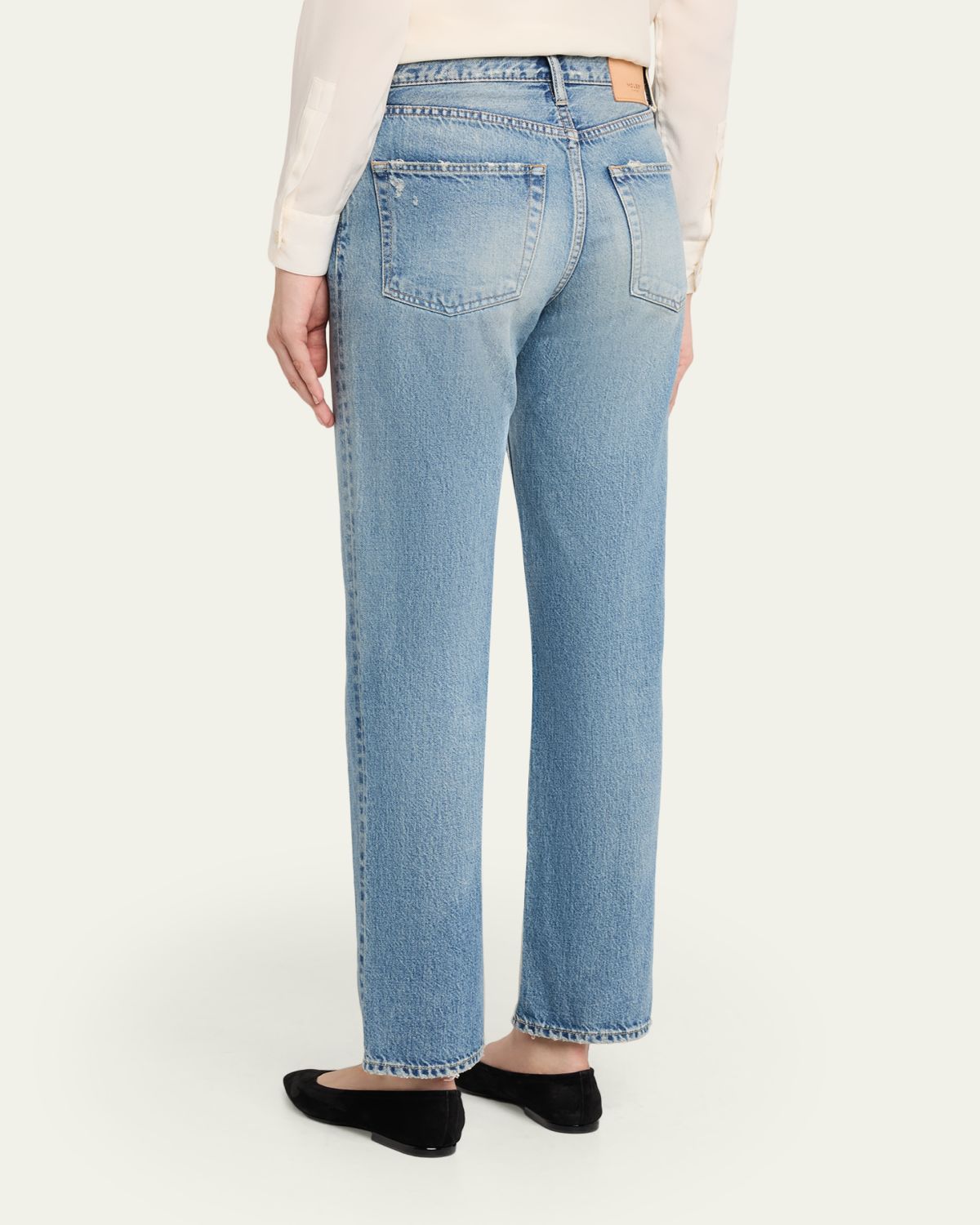MOUSSY VINTAGE Washed Denim Mid-Rise Straight-Leg Jeans | Thumbnail 3 MOUSSY VINTAGE Washed Denim Mid-Rise Straight-Leg Jeans | Thumbnail 3