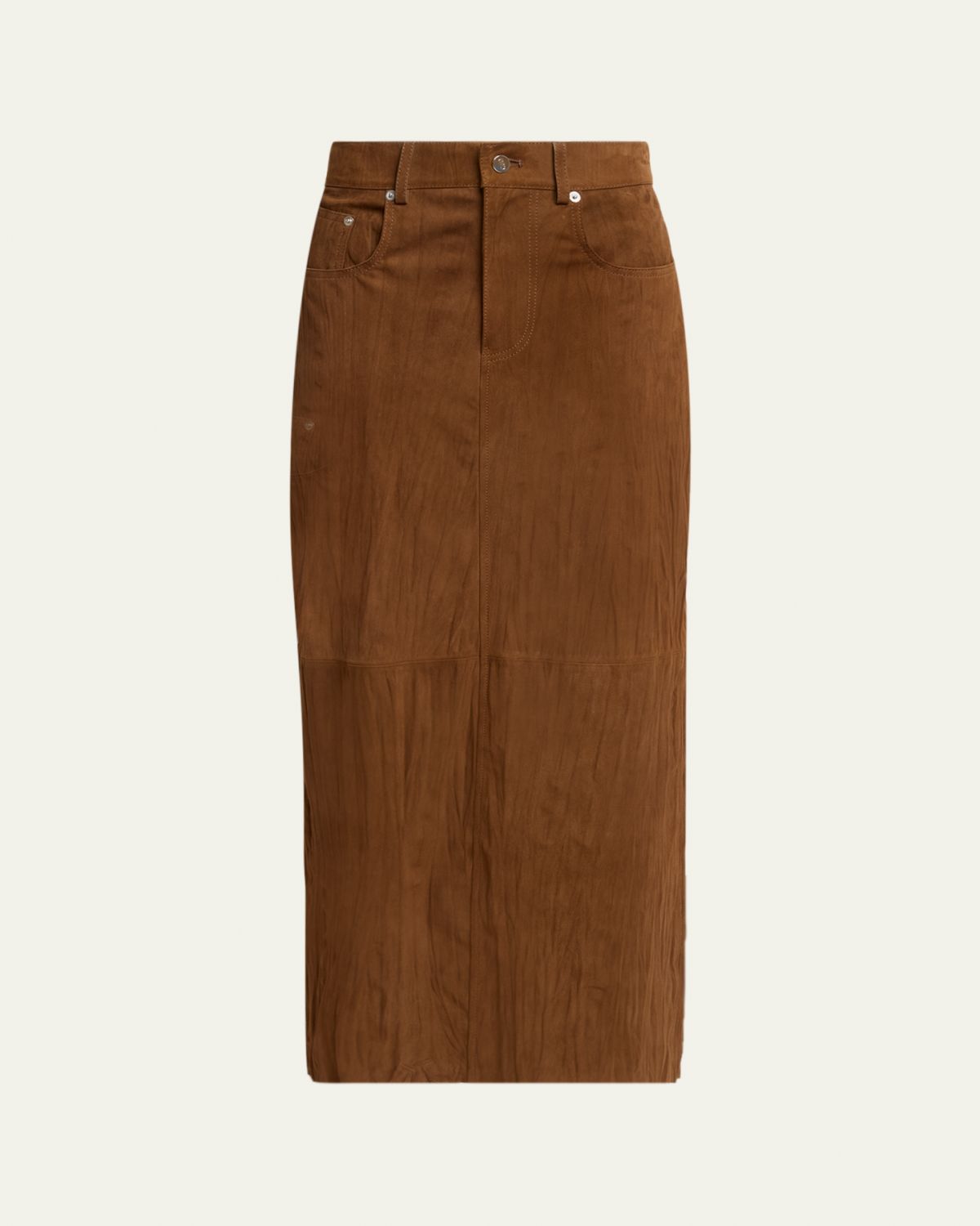 Proenza Schouler White Label Nayah Textured Suede Maxi Skirt