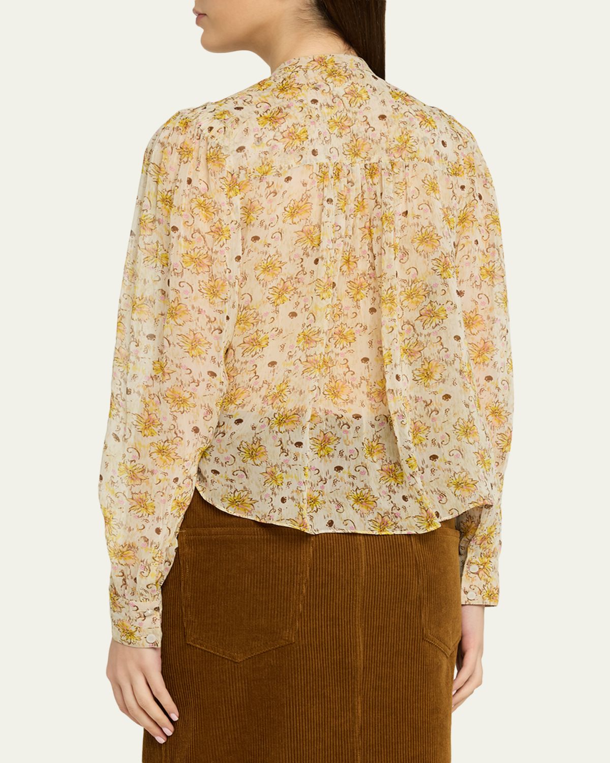 Etoile Isabel Marant Florine Floral Georgette Blouse | Thumbnail 3